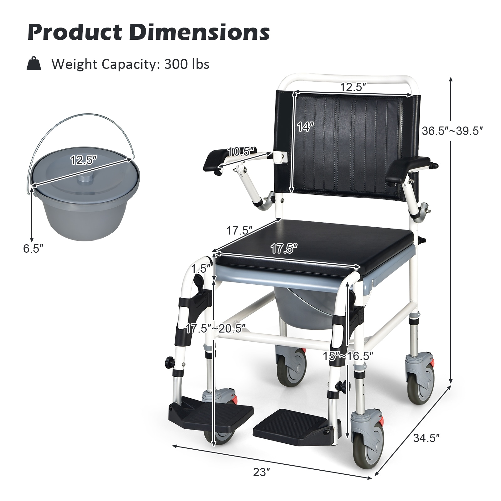 Slickblue D-CO-30001HJ Walkers-Wheelchairs-Rollators - View #4