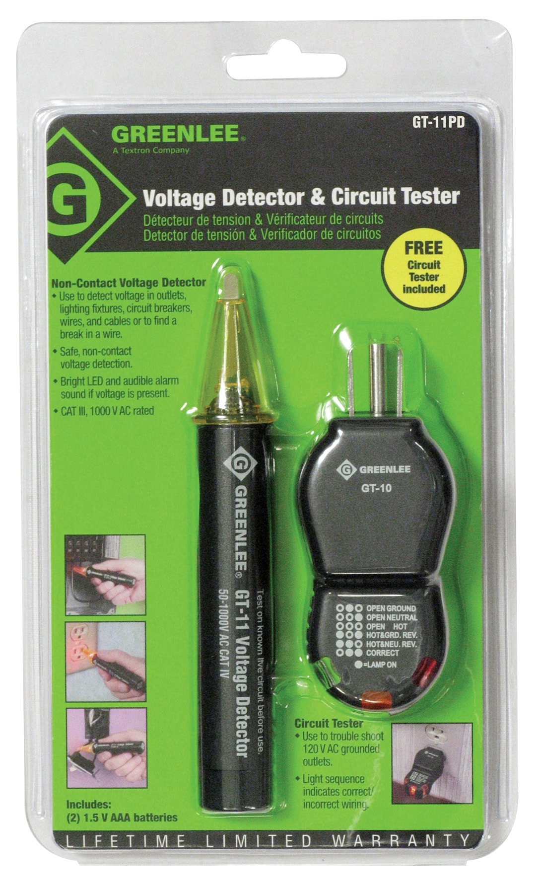 Greenlee LV-PT Proof Tester Stray Voltage Detector Tester