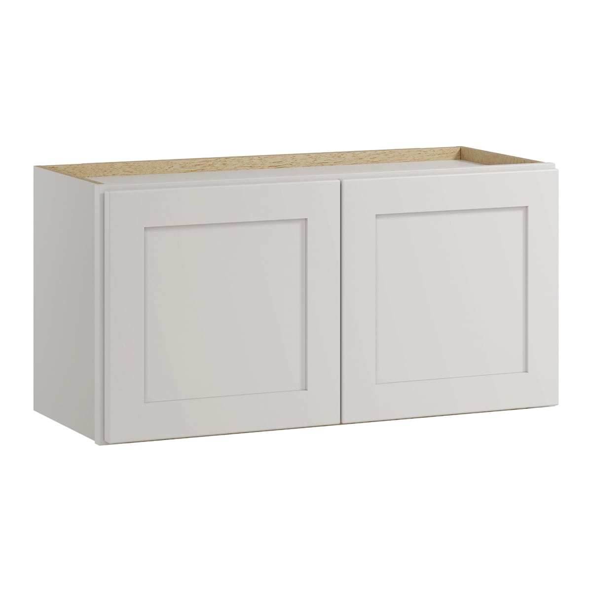 Whalen CLICK-IT LWSCLICK-53G Windsor Lane 30-in W x 15-in H x 12-in D Light Gray Birch Wall Ready to assemble Plywood Cabinet (Raised Panel Shaker)