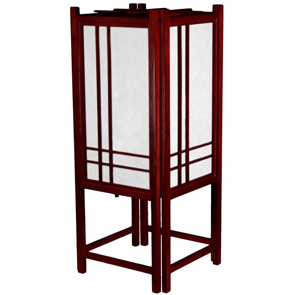 Red Lantern LMPDX-ROSEWOOD Oriental Furniture 18-in Rosewood Table Lamp with Paper Shade