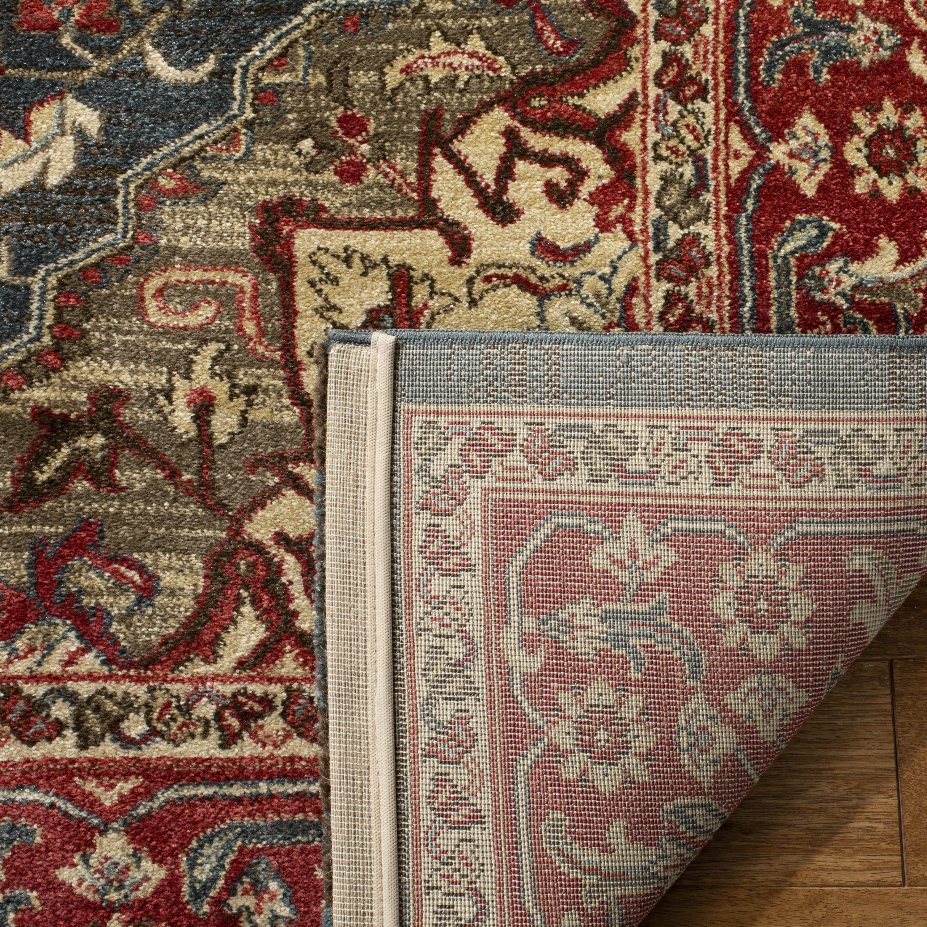 Safavieh Mahal Navy and Red Synthetic Square Area Rug