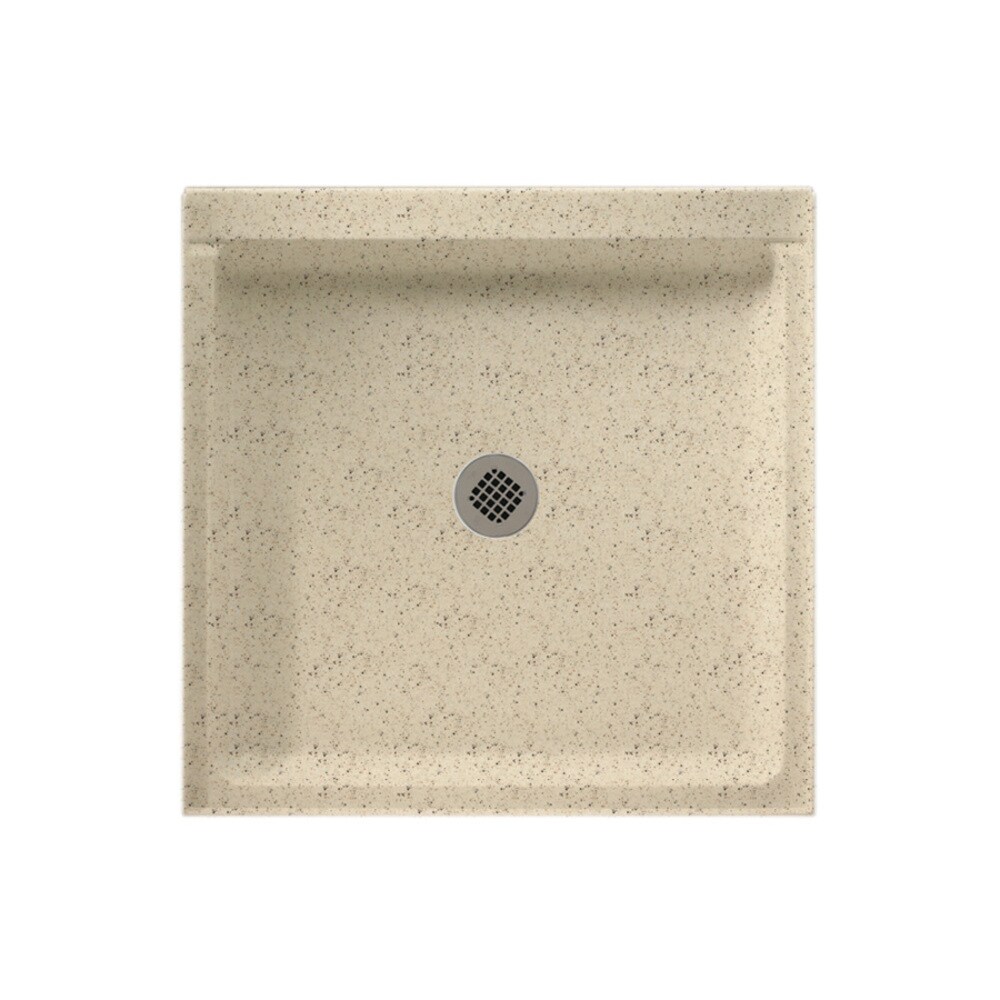 SWAN SF03636MD.050 36-in W x 36-in L Tahiti Desert Square Shower pan base with 4.5-in H Threshold (Center Drain)