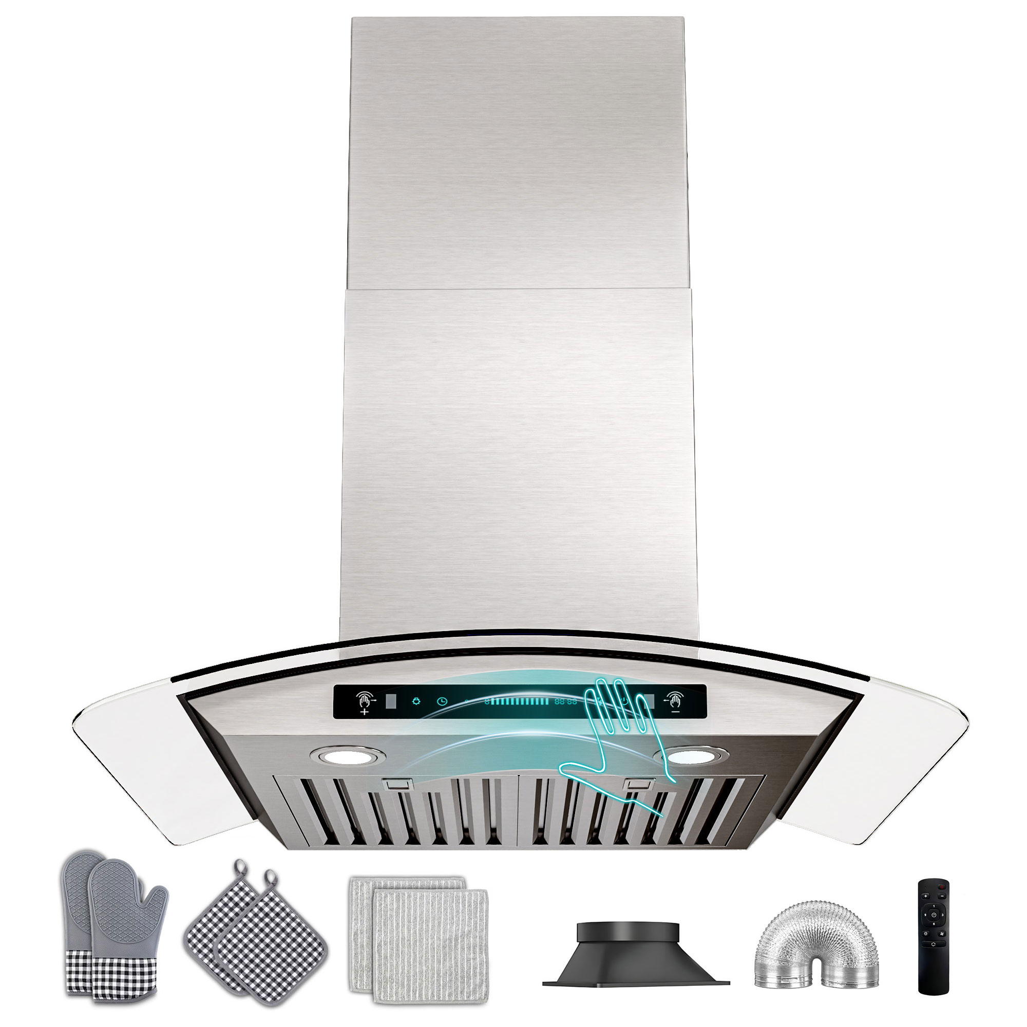DZS DIKP03-30 30 inch Convertible 980-CFM Stainless steel Wall-Mounted Range Hood