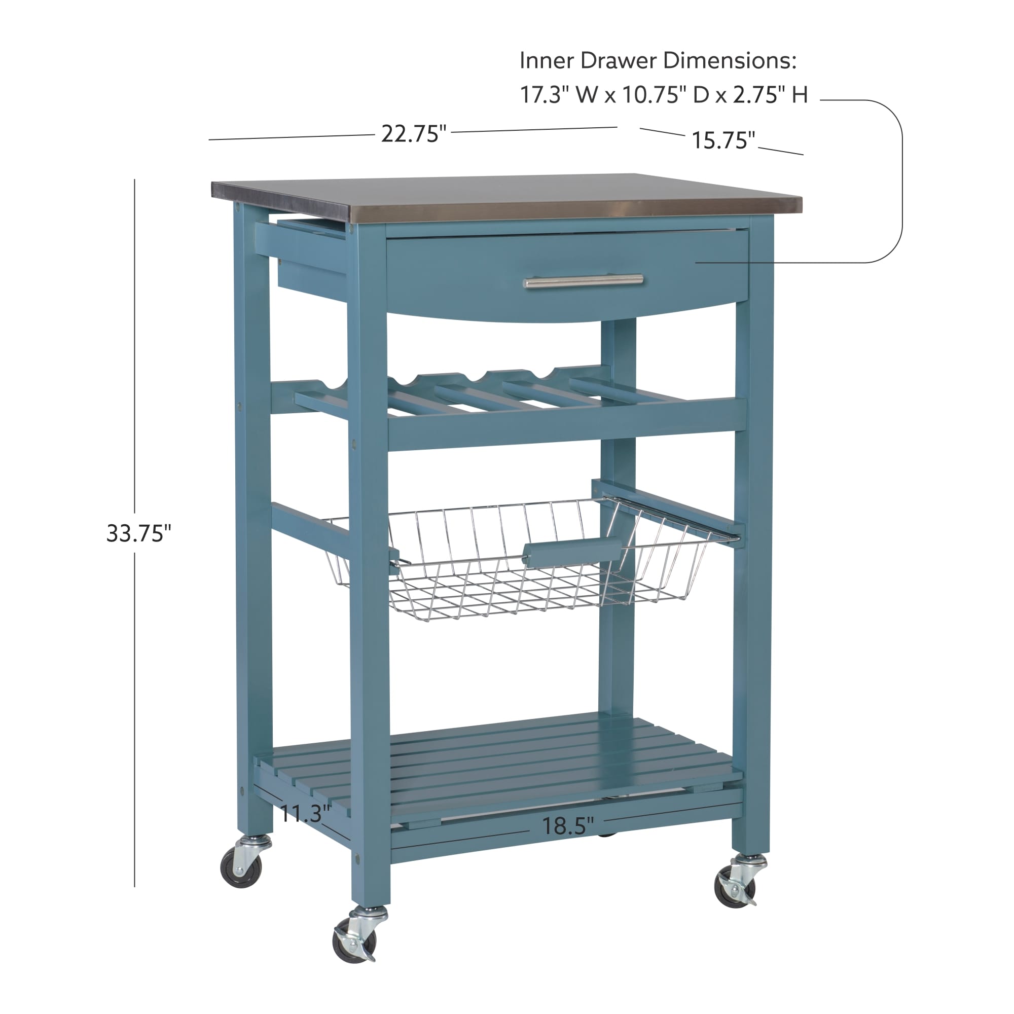 Linon KI092BLU01U Kitchen-Furniture - View #5