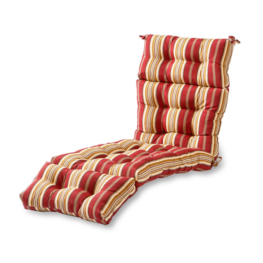 44-in x 22-in Roma Stripe Patio Chaise Lounge Chair Cushion Polyester | - Greendale Home Fashions OC4804-ROMA STRIPE