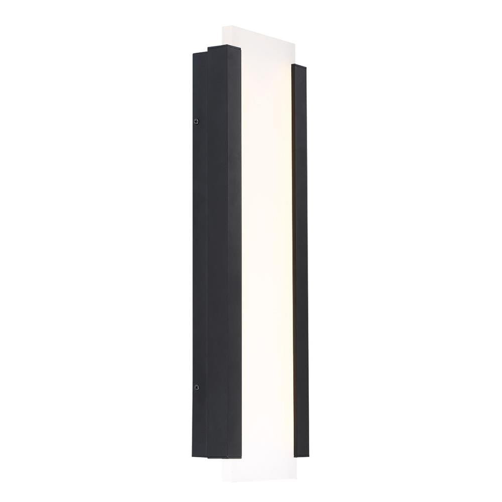 dweLED WS-W11920-BK Fiction 1 -Light 20-in H Matte Black Hardwired Integrated LED Outdoor Wall Light