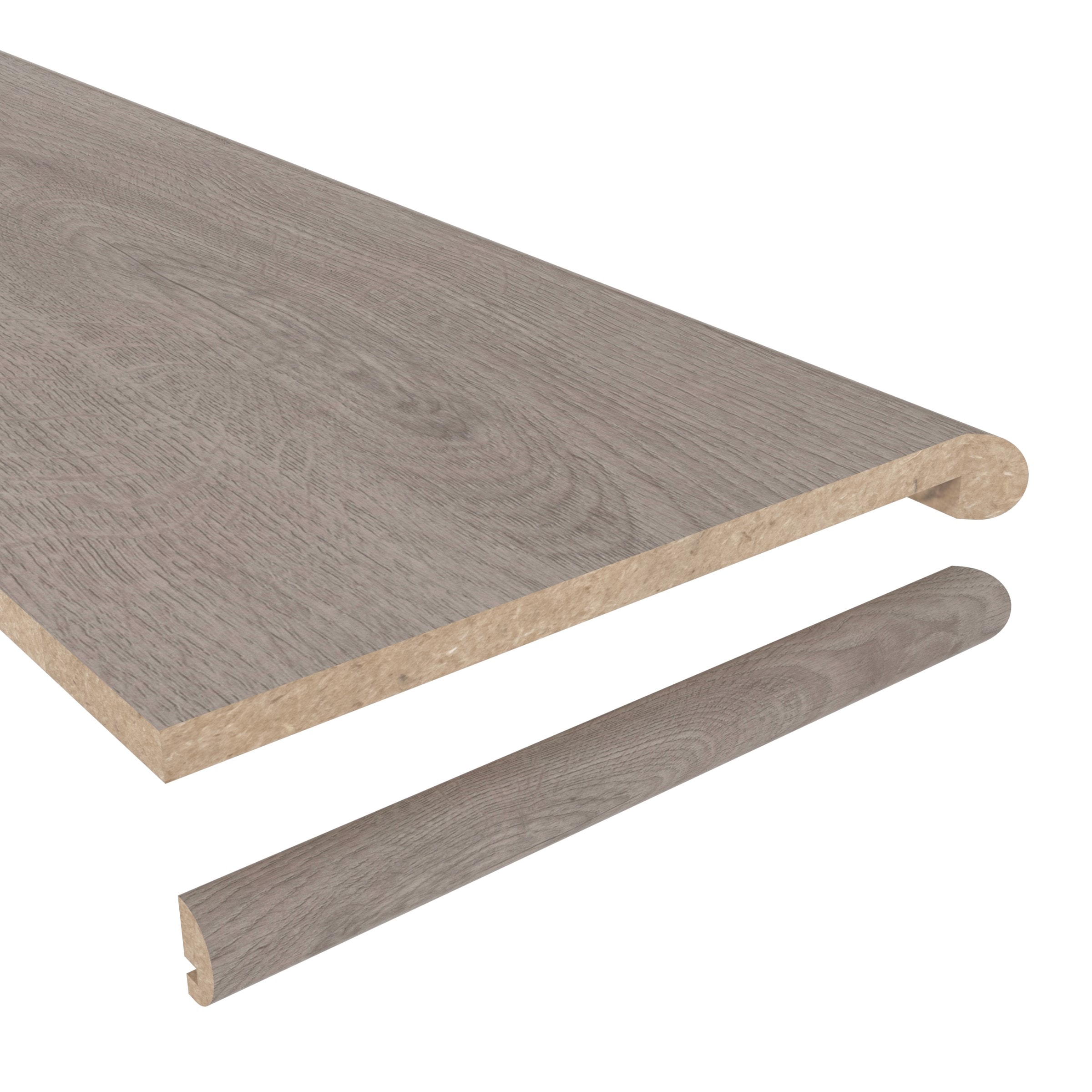 CALI 7703001321 Aqua Tough Natural Grayfish 1-in T x 6-in W x 47.24-in L Prefinished Mixed species MDF Floor Transition Strip Floor Moulding Trim