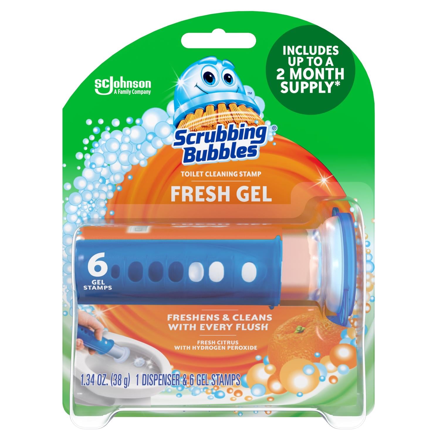 Scrubbing Bubbles  Citrus Scent Continuous Toilet Cleaning System 1.34 oz Gel
