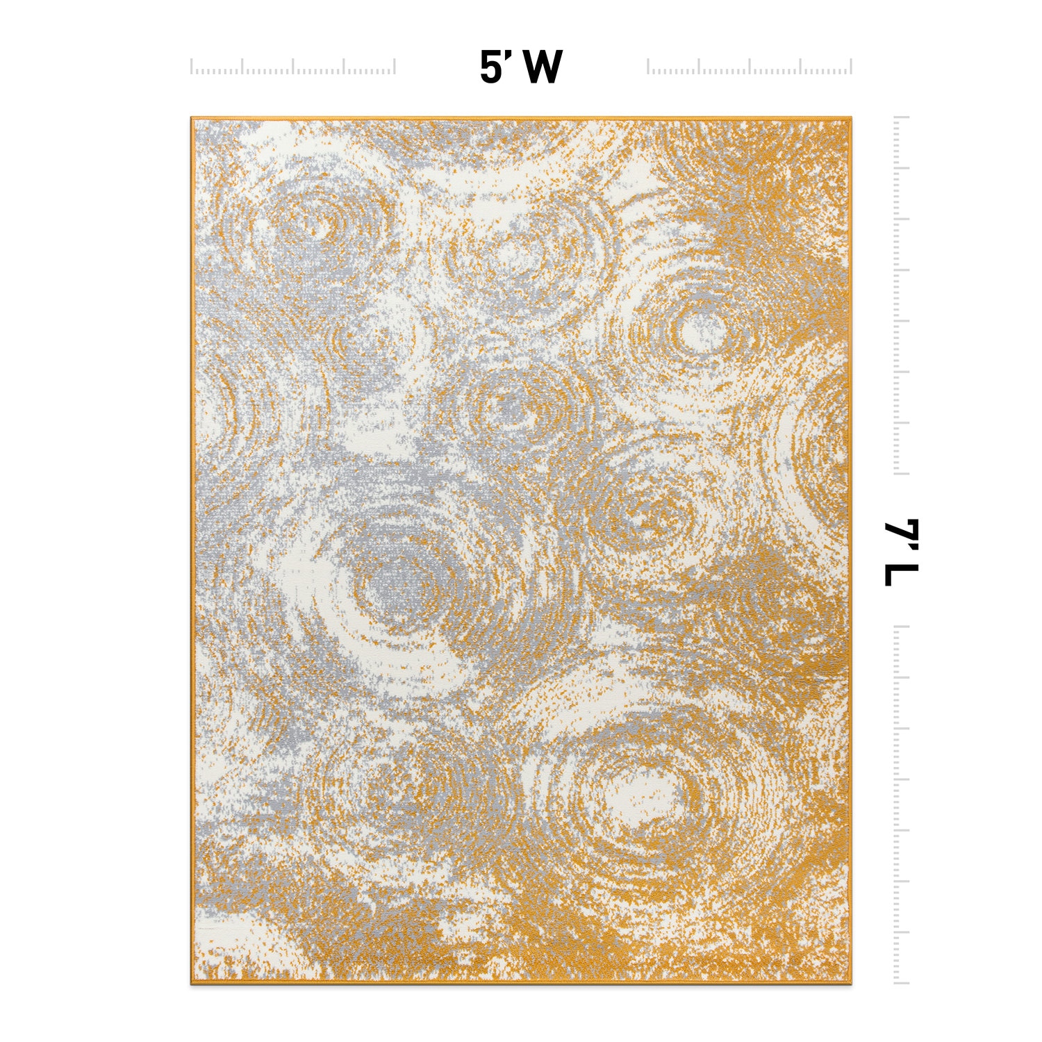 World Rug Gallery 3002YELLOW5X7 rugs - View #2