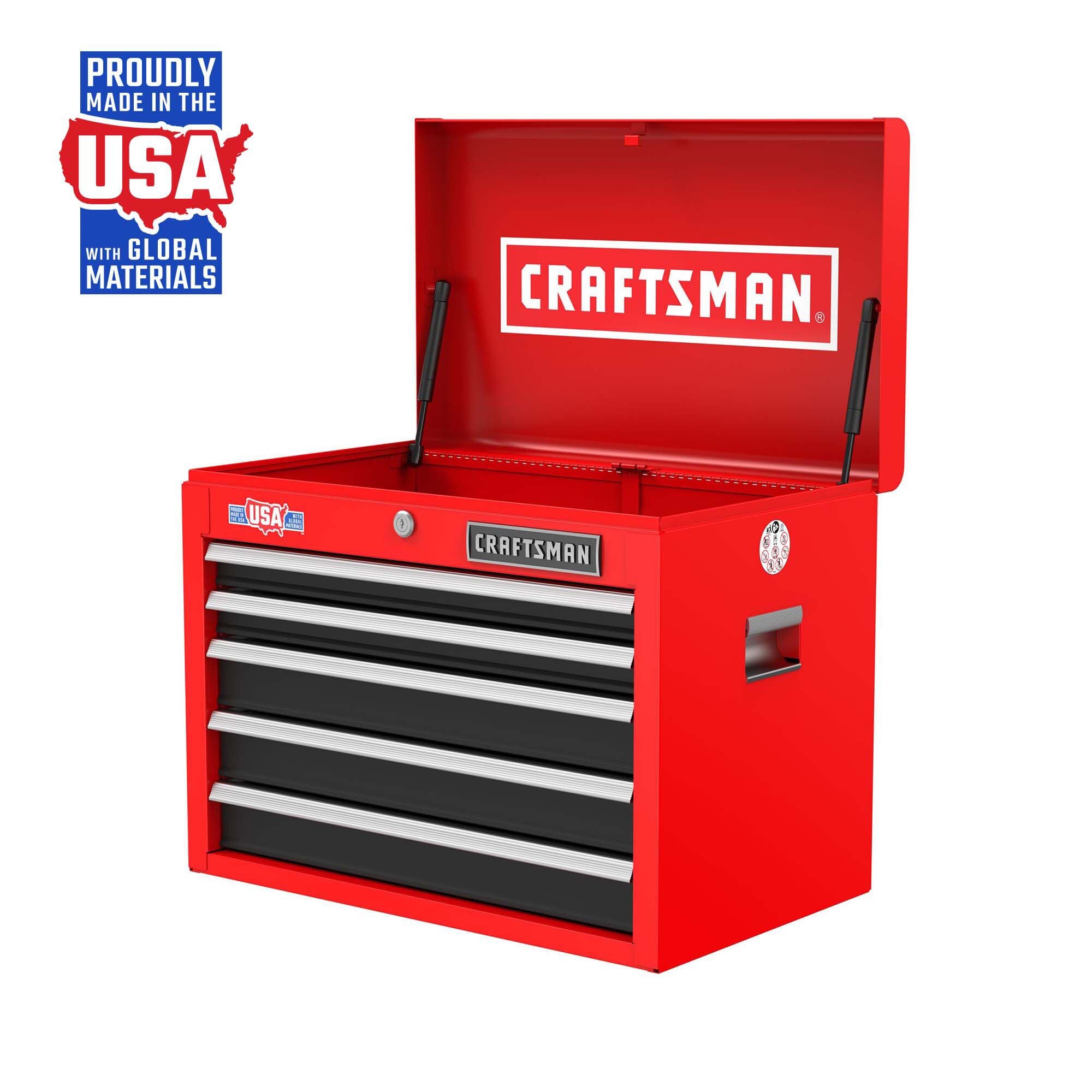 2000 Series 26-in W x 19.75-in H 5-Drawer Steel Tool Chest (Red) | - CRAFTSMAN CMST98263RB