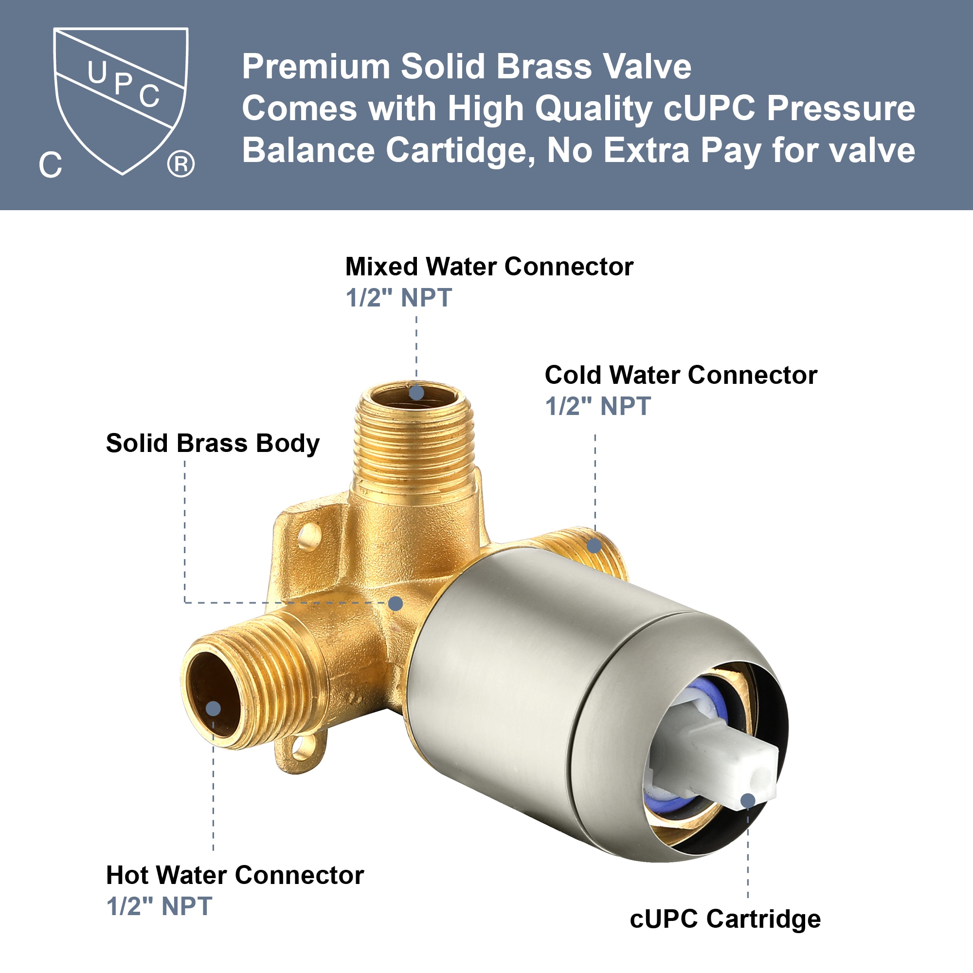 WELLFOR SMG-2410BN Roman-Tub-Faucets - View #7