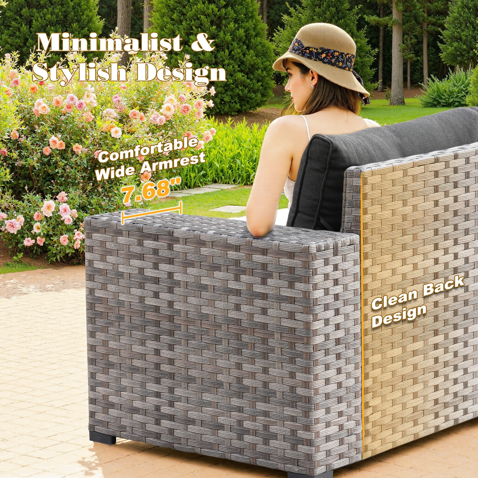 Pouuin SCFPBBR1-9 Patio-Sofas-Daybeds - View #6