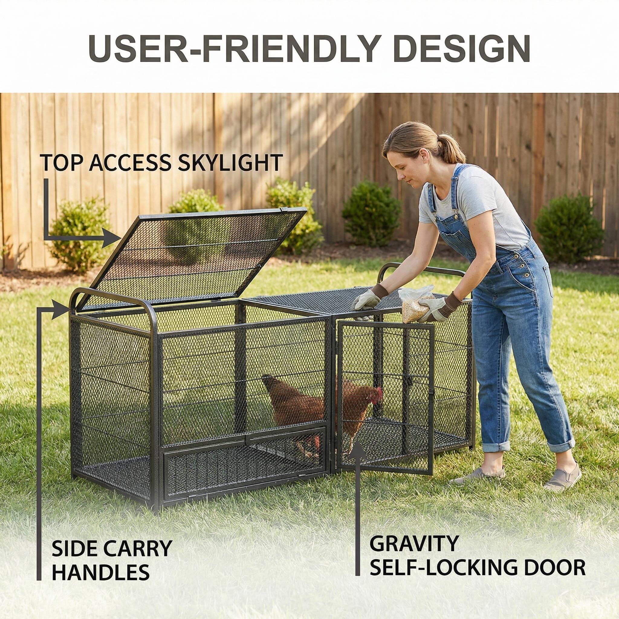 Kahomvis PET2-QPPH-01 Chicken-Coops-Rabbit-Hutches - View #4