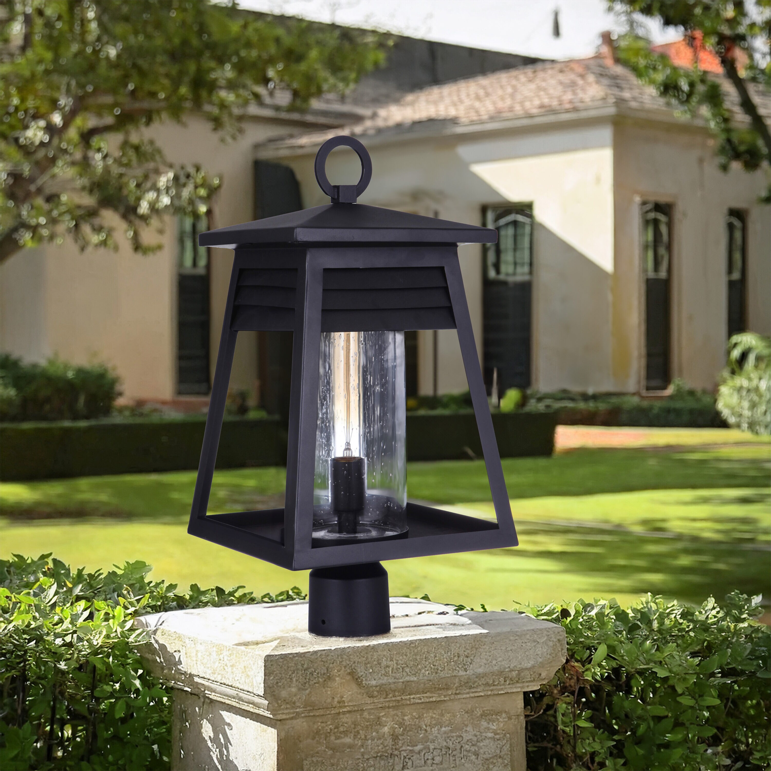 Craftmade ZA2725-TB Becca 19.75-in Textured matte black Transitional Outdoor Light post lantern