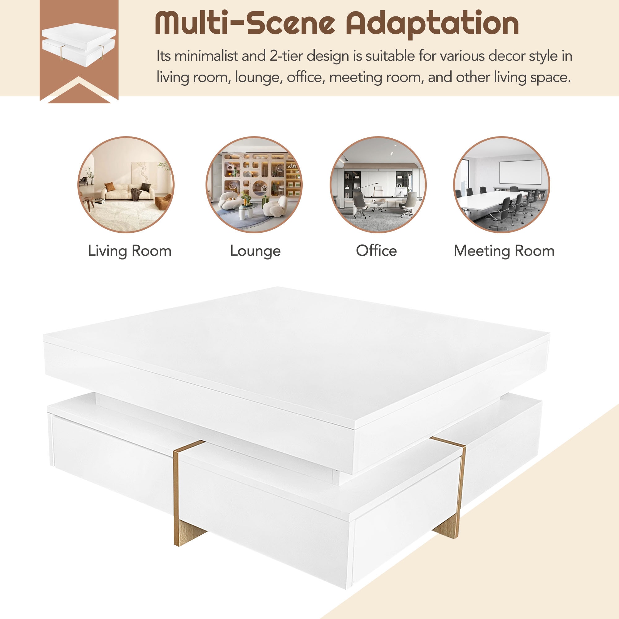 ModernLuxe WF314582AAK Coffee-Tables - View #2