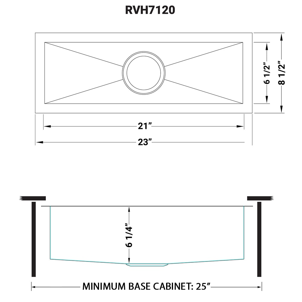 Nesta 23" Stainless Steel Undermount Bar Prep Sink with Satin Finish