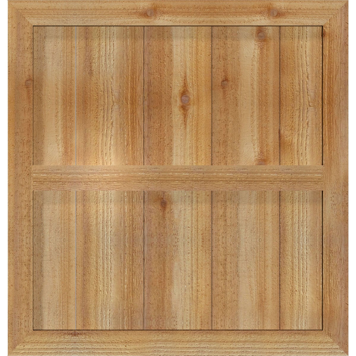 Ekena Millwork RBF06S26X028RWR 26.875-in W x 28-in H Unfinished Paintable/Stainable Board and batten Framed Wood Exterior Shutters ( 2 -Pack )
