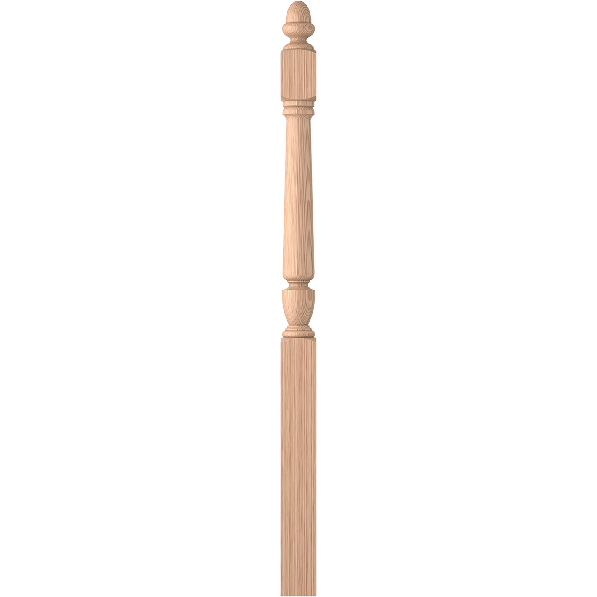 L.J. Smith Stair Systems LJP-3042-H Regent 3.5-in x 57.75-in Unfinished Hemlock Starting Stair Newel Post