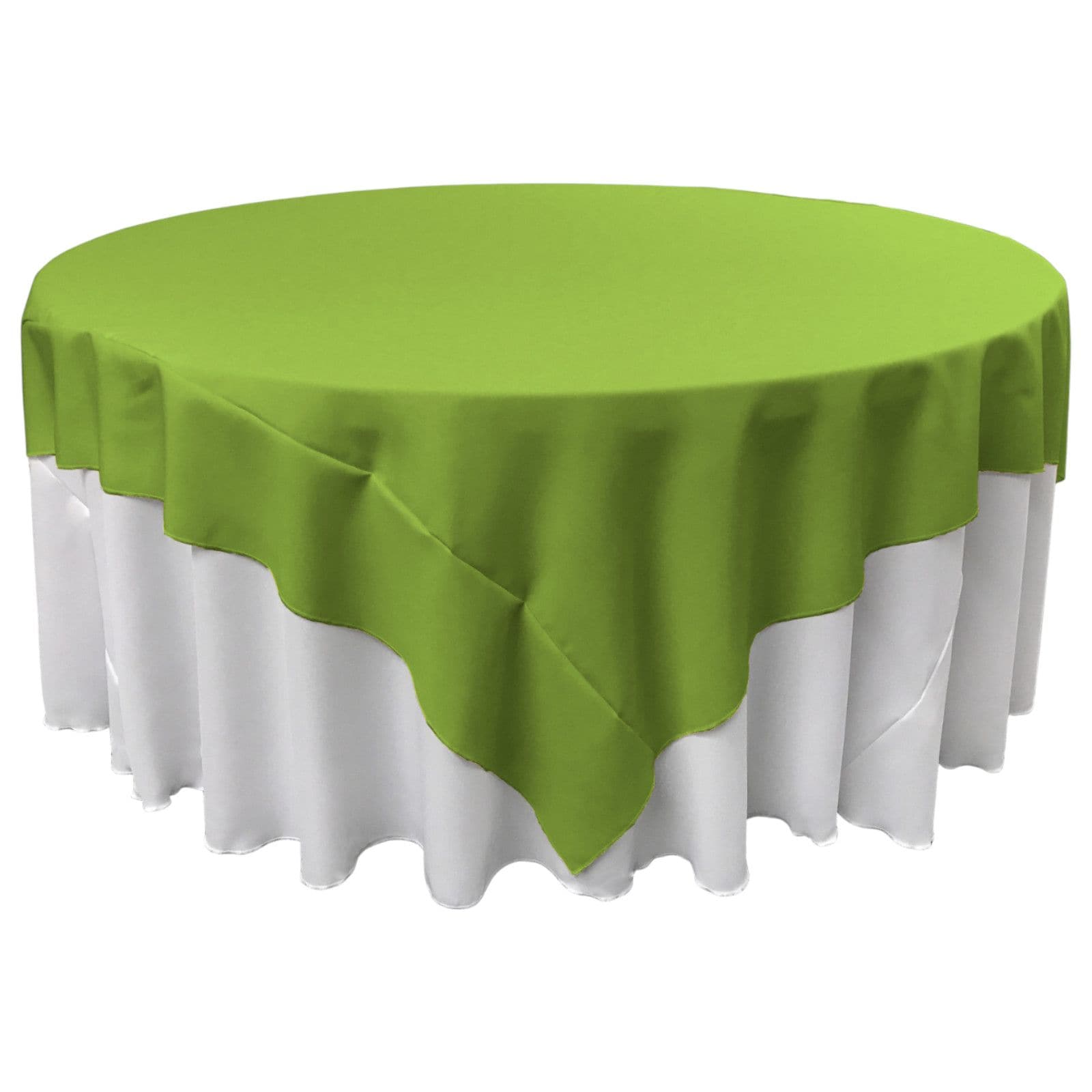 Slickblue Indoor and Outdoor Polyester Poplin Square Table Cover for Square or Round Table Stain and Wrinkle Resistant Available in Multiple Size and Color Options