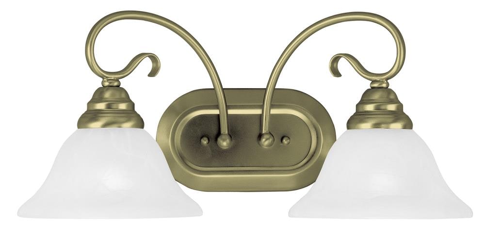 Livex Lighting 6102-01 Coronado 2 -Light Antique Brass Transitional Vanity light