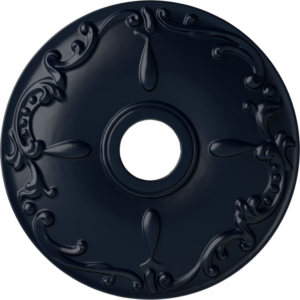 Ekena Millwork CM18KEMDF Kent 18-in W x 18-in L Painted Midnight Dream Polyurethane Whole Ceiling Medallion