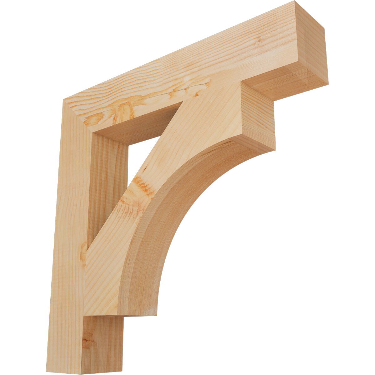 Ekena Millwork BKT04X22X22WTL05SDF Westlake block smooth 3-1/2-in x 22-in x 22-in Douglas fir Brown Wood Standard bracket