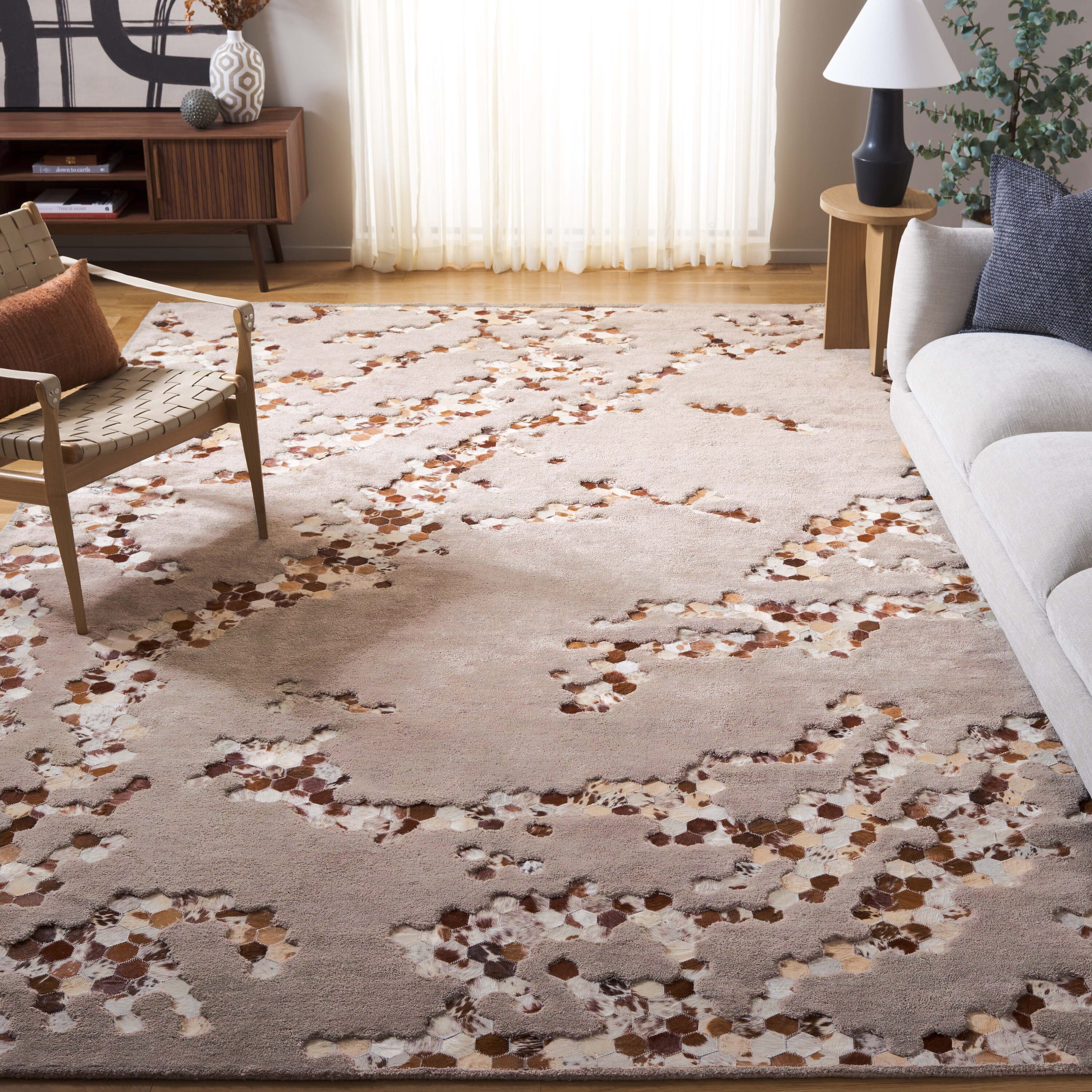  Manhattan 101 Taupe Contemporary 8Ft x 10Ft Large Rectangle Rug