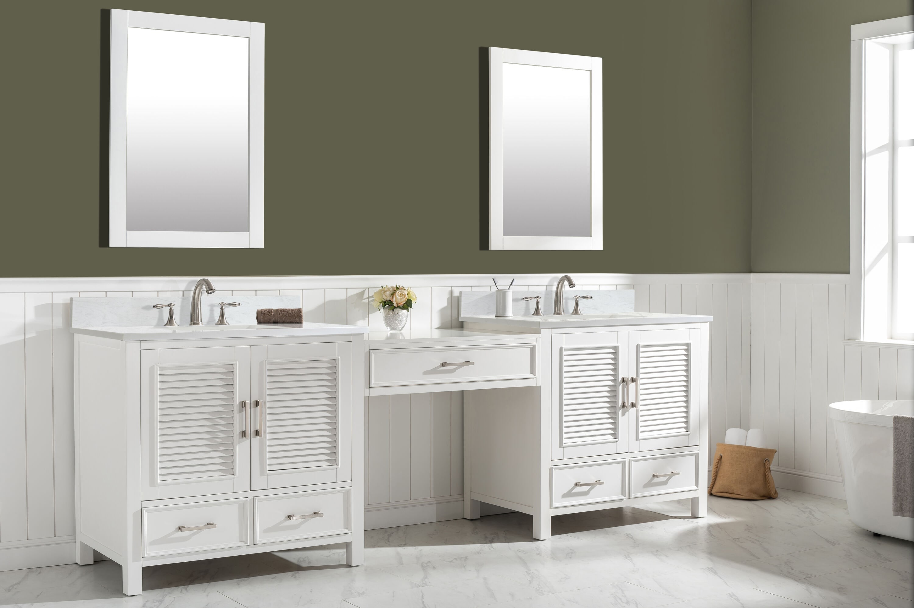 Design Element ES-102MC-WT Bath-Vanity-Combo - View #3