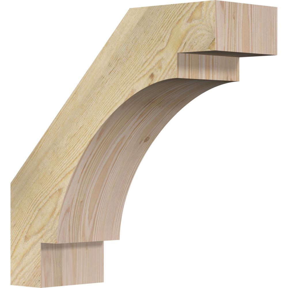 Ekena Millwork BRC06X18X18MRC00RDF 6-in x 18-in x 18-in Douglas Fir Unfinished Wood Merced Rough Sawn Knee Brace
