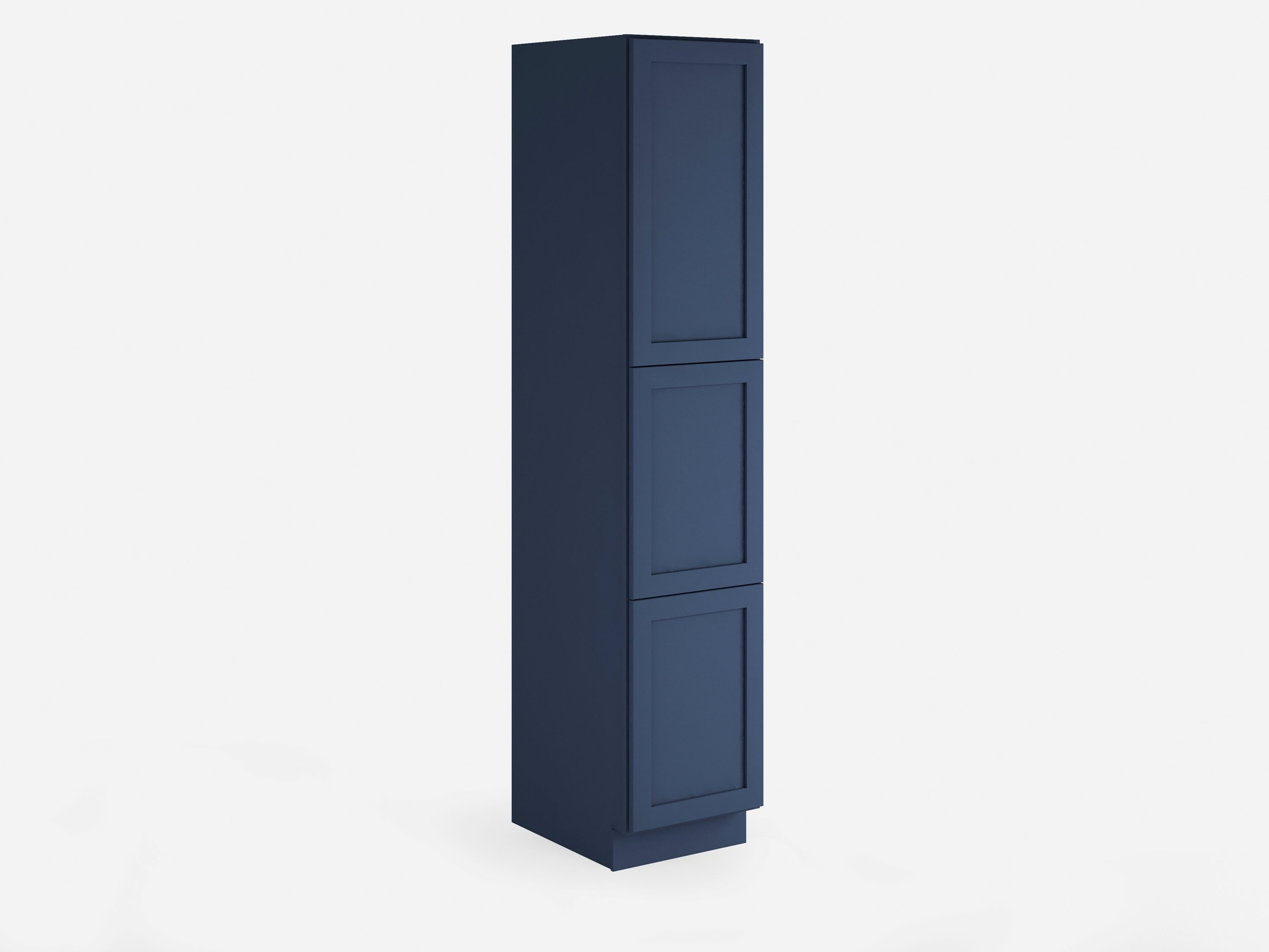 Valleywood Cabinetry 24-in W x 90-in H x 24-in D Marine Blue Birch Pantry Ready To Assemble Plywood Cabinet (Flat Panel Shaker Door Style)