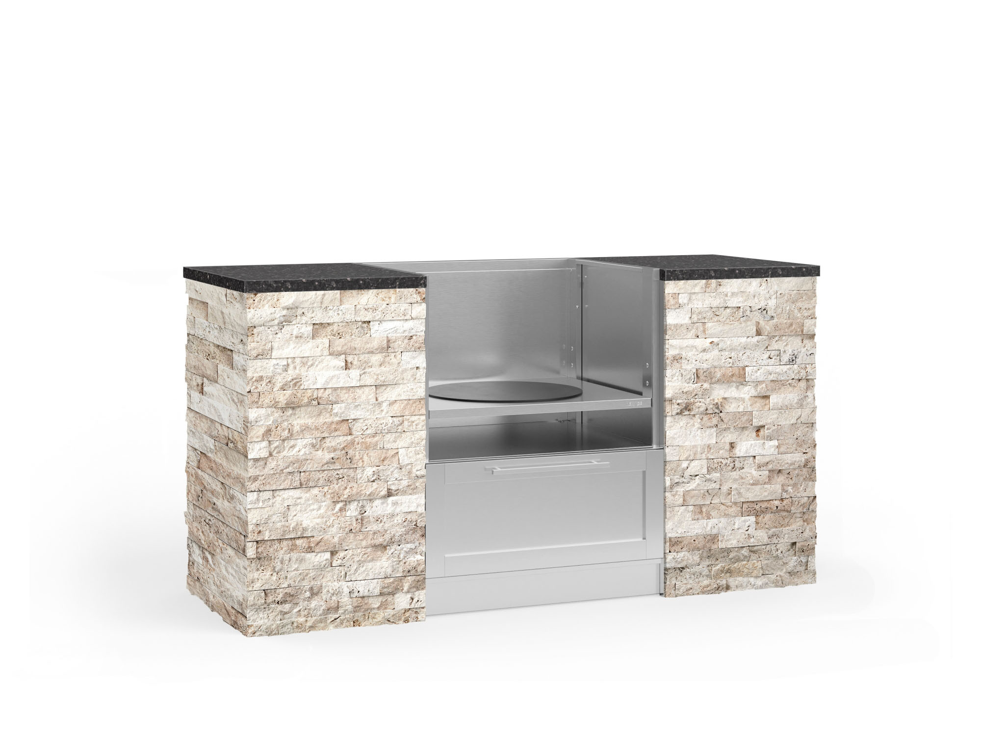 NewAge Products 69671 Signature Series Stainless Steel 6 -Piece 67.16-in W x 25.5-in D x 37-in H Modular Outdoor Kitchen Set