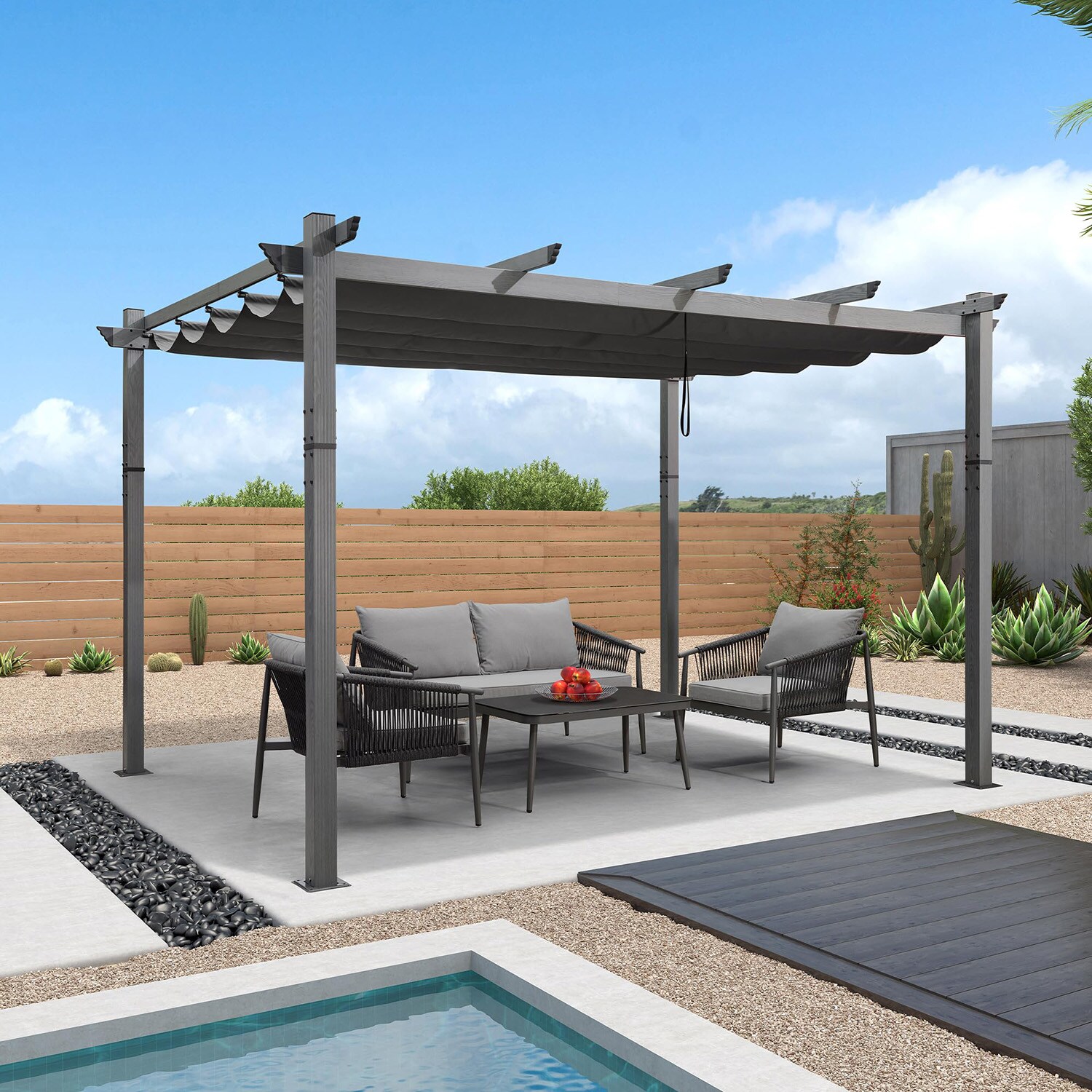 PURPLE LEAF LS06WPG1013-GY Pergolas-2 - View #2
