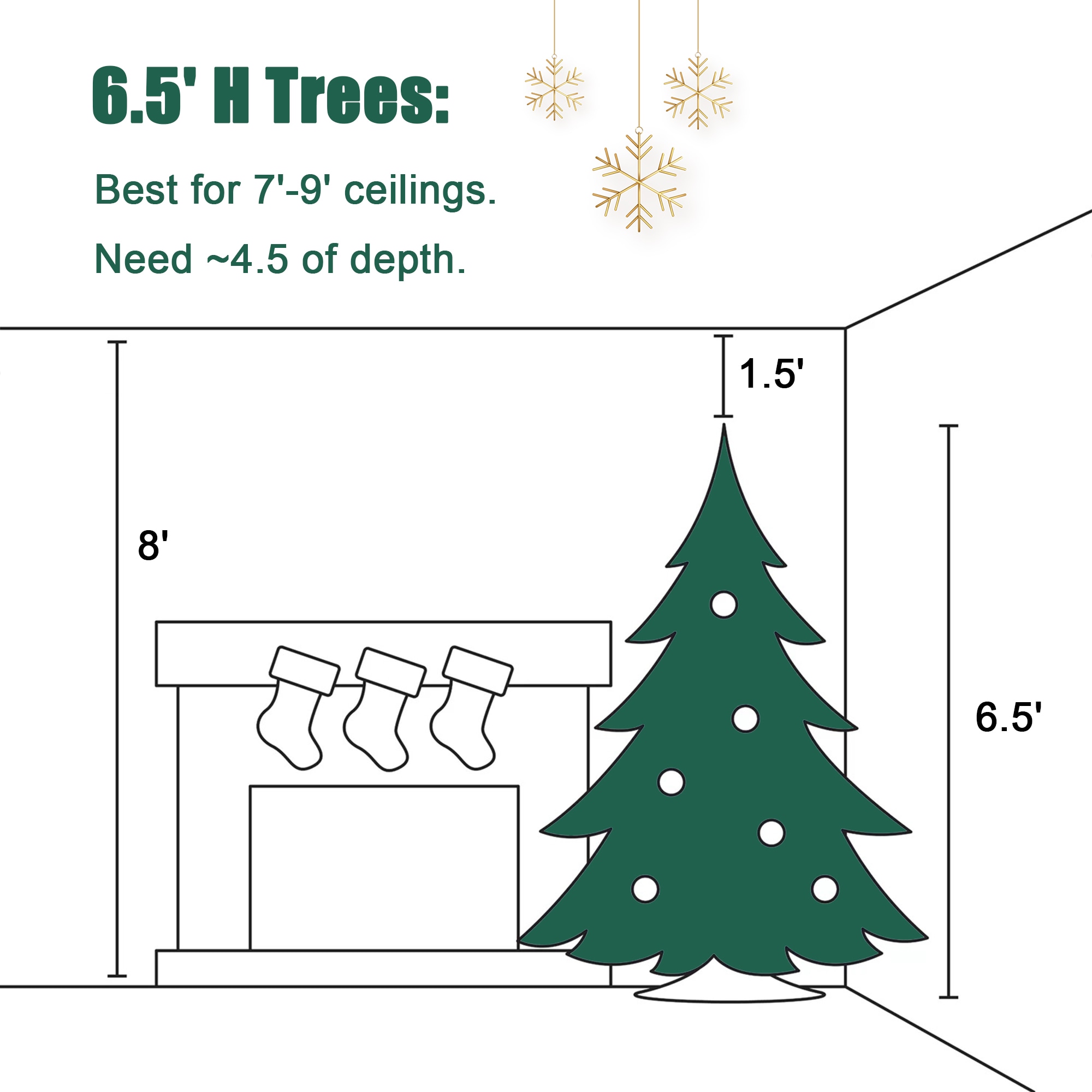 LuxenHome WHAP1785 Artificial-Christmas-Trees - View #15