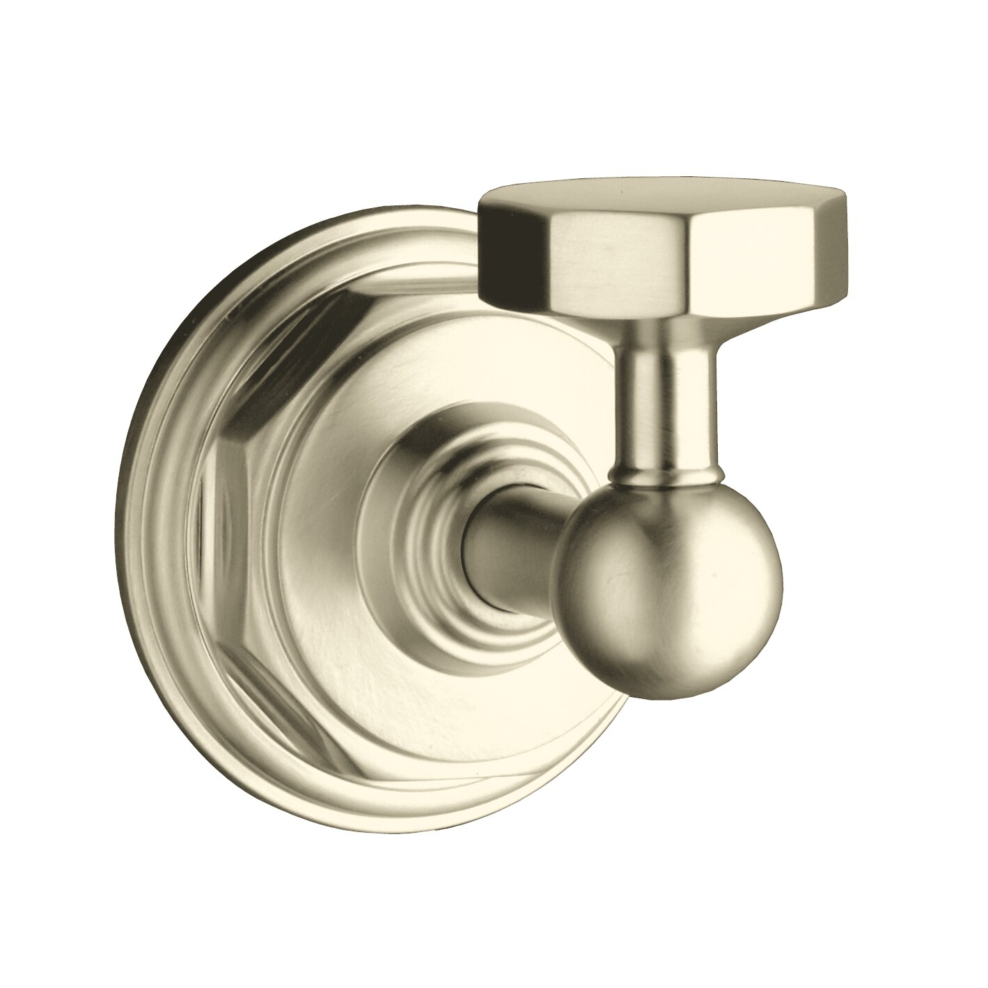 KOHLER Pinstripe Single Robe Hook in Vibrant Brushed Nickel