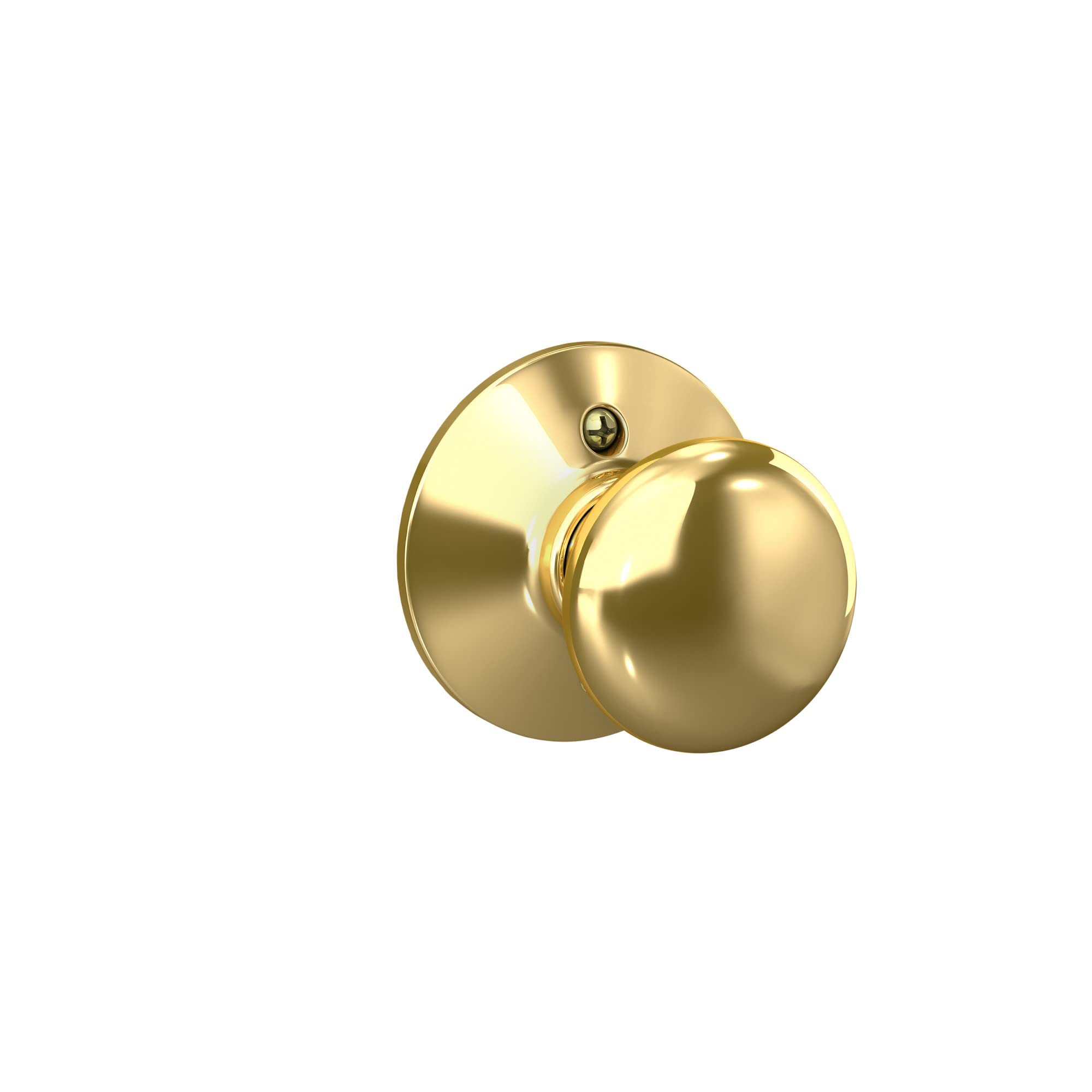 Schlage  Plymouth F170VPLY605 Bright Brass One-Sided Dummy Door Knob Interior