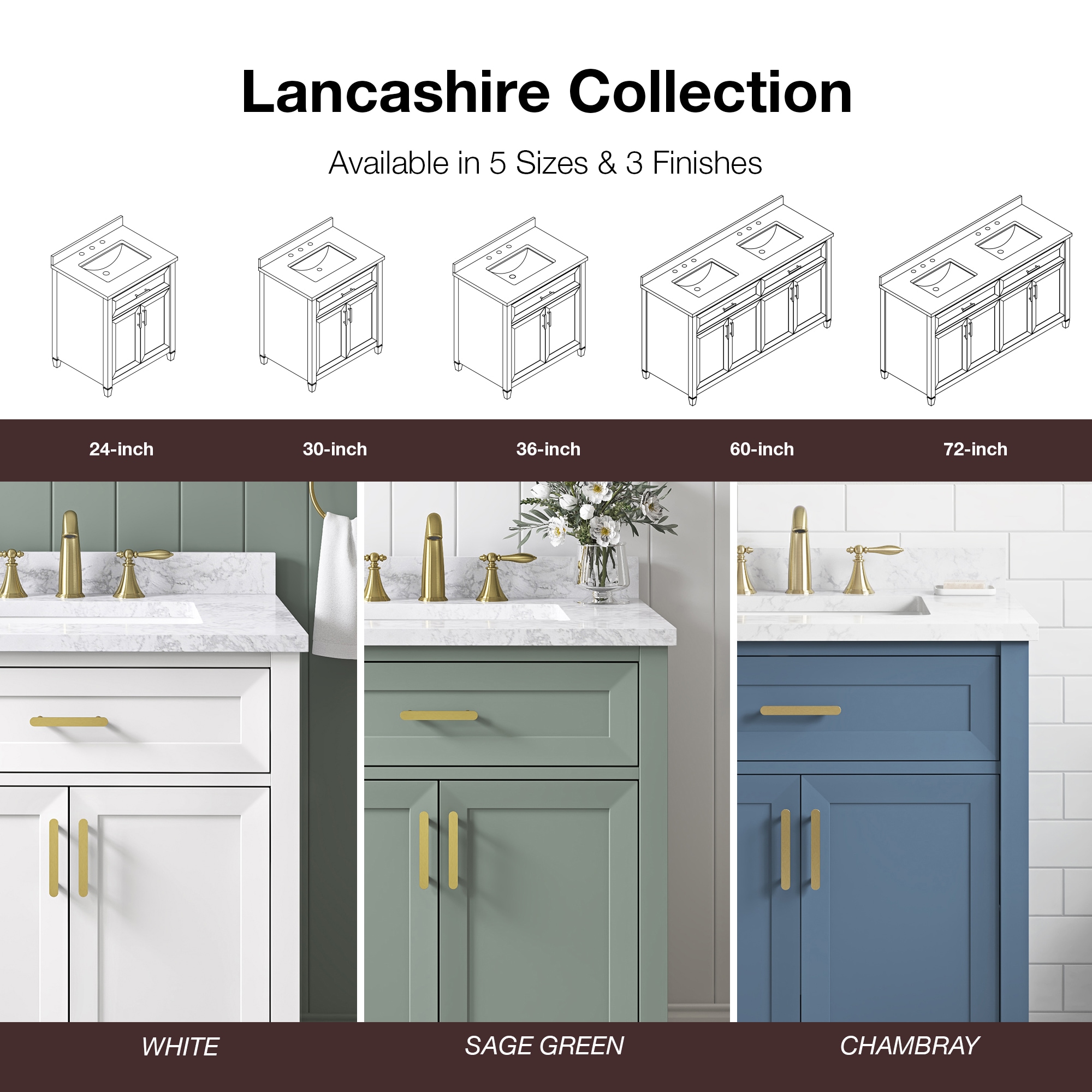 allen + roth LANCASHIRE-24CB Bath-Vanity-Combo - View #13