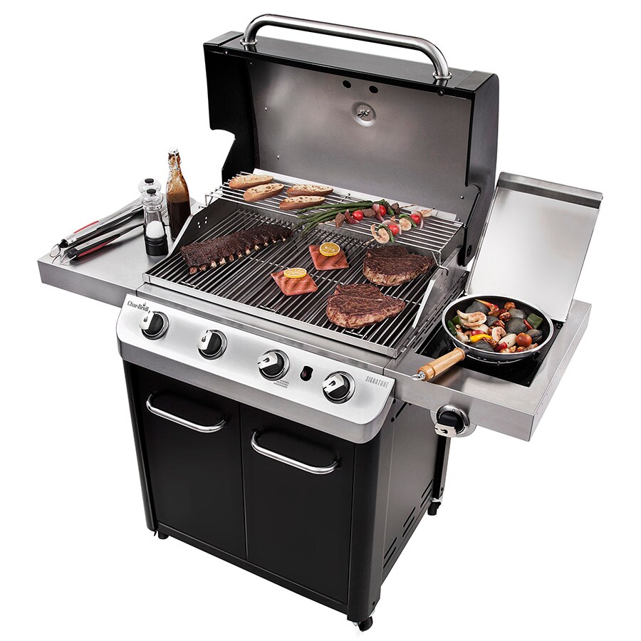 Char Broil Black and Stainless Steel 4 Burner Liquid Propane Gas