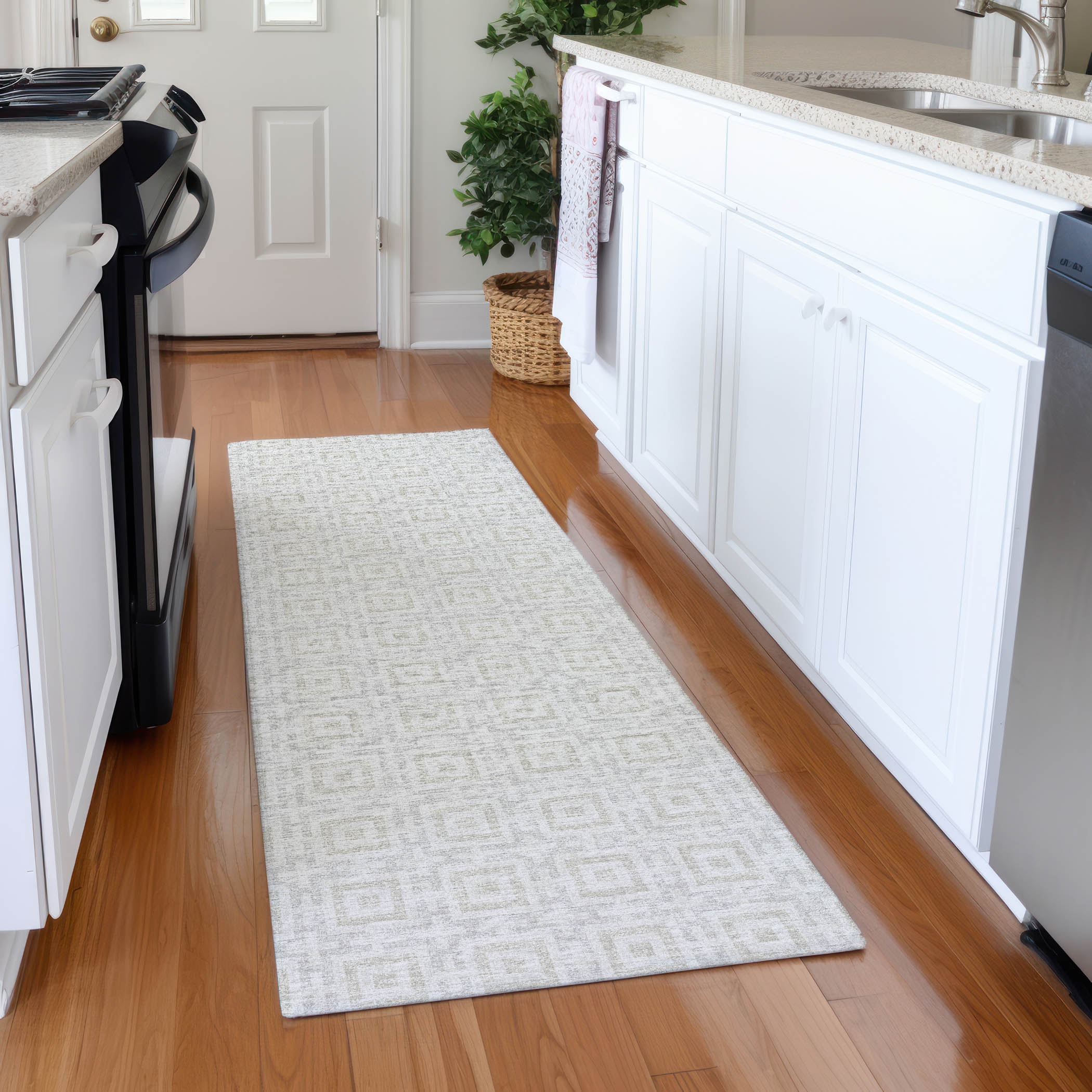 Addison Rugs AMF139LI2X8 Mayfield AMF139LI 2 x 7 (ft) Loomed Polyester Linen Rectangular Indoor Geometric Machine washable Area rug