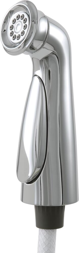 Classic Elegance 13.5" Chrome Brass Kitchen Faucet with Side Spray