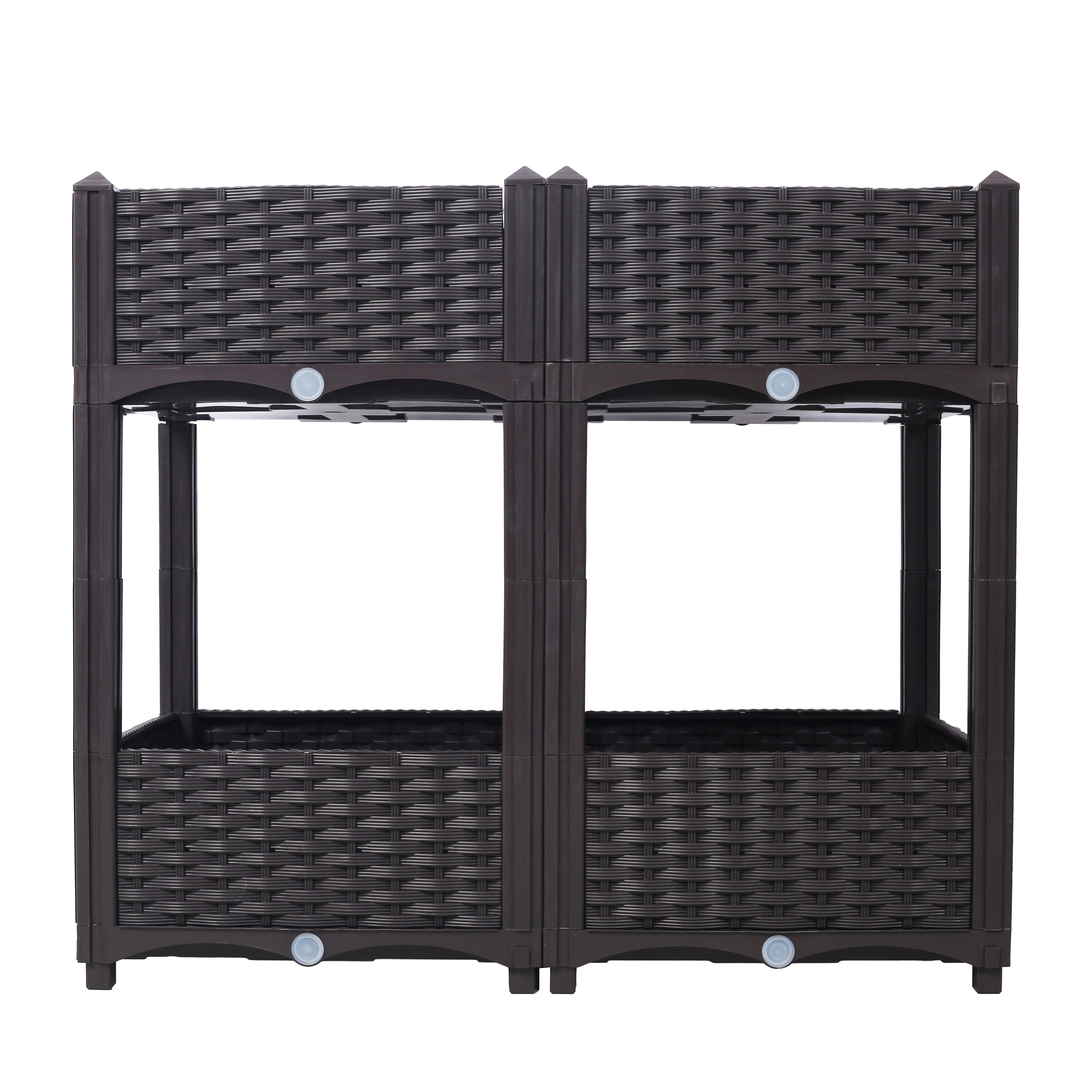 AHIOU HOME ZAAHG-P187500GB 4.6-cu ft 15.75-in W x 31.5-in L x 27.75-in H Elevated Brown Plastic Raised Garden Bed