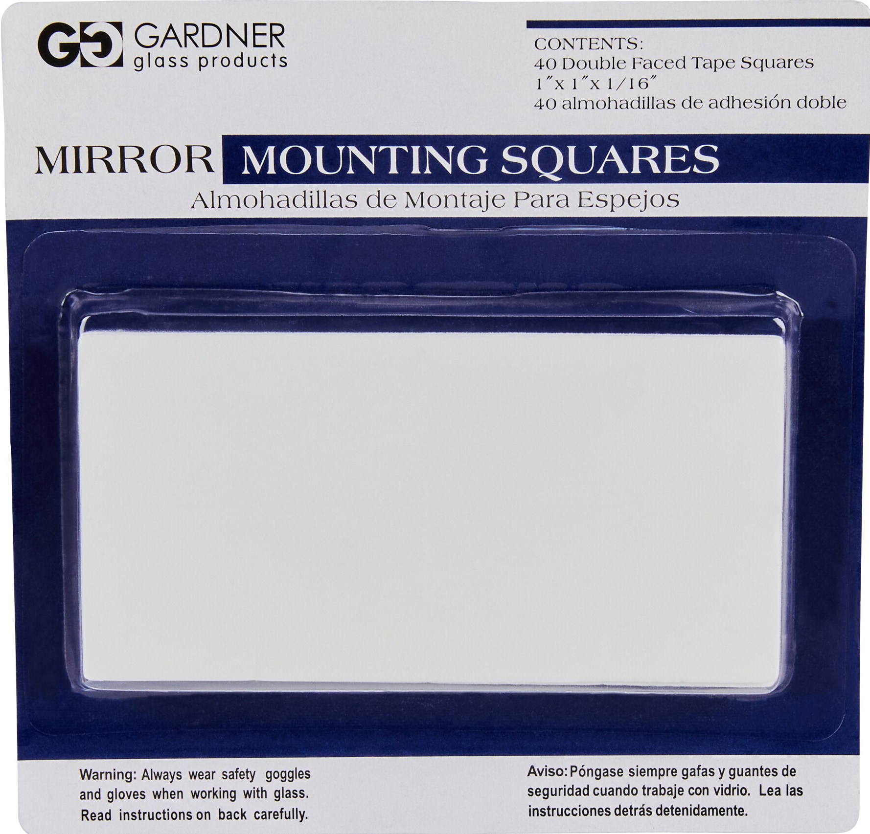 Style Selections 40-Pack Vinyl 1/8-in to 1/4-in Mirror Mounting System in  the Mirror Accessories department at