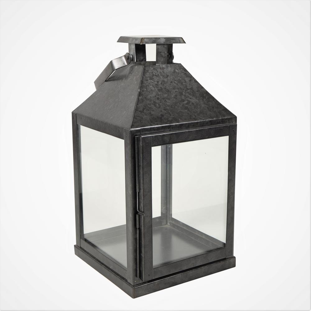 Alpine Corporation 9-in x 14-in Black Metal LED Light Outdoor Decorative  Lantern in the Outdoor Decorative Lanterns department at