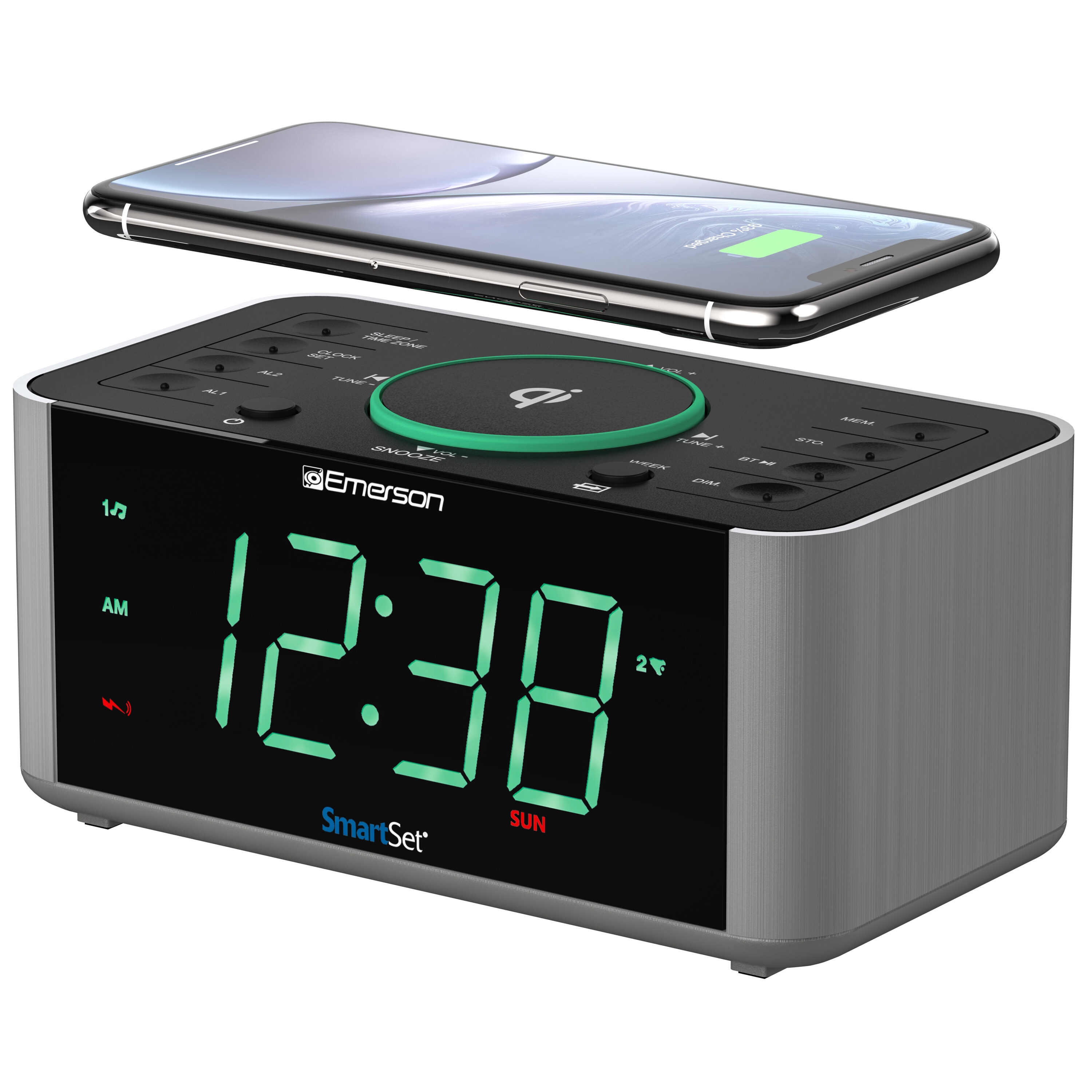 Emerson Radio ER100202 SmartSet Digital Rectangle Tabletop Contemporary with Alarm