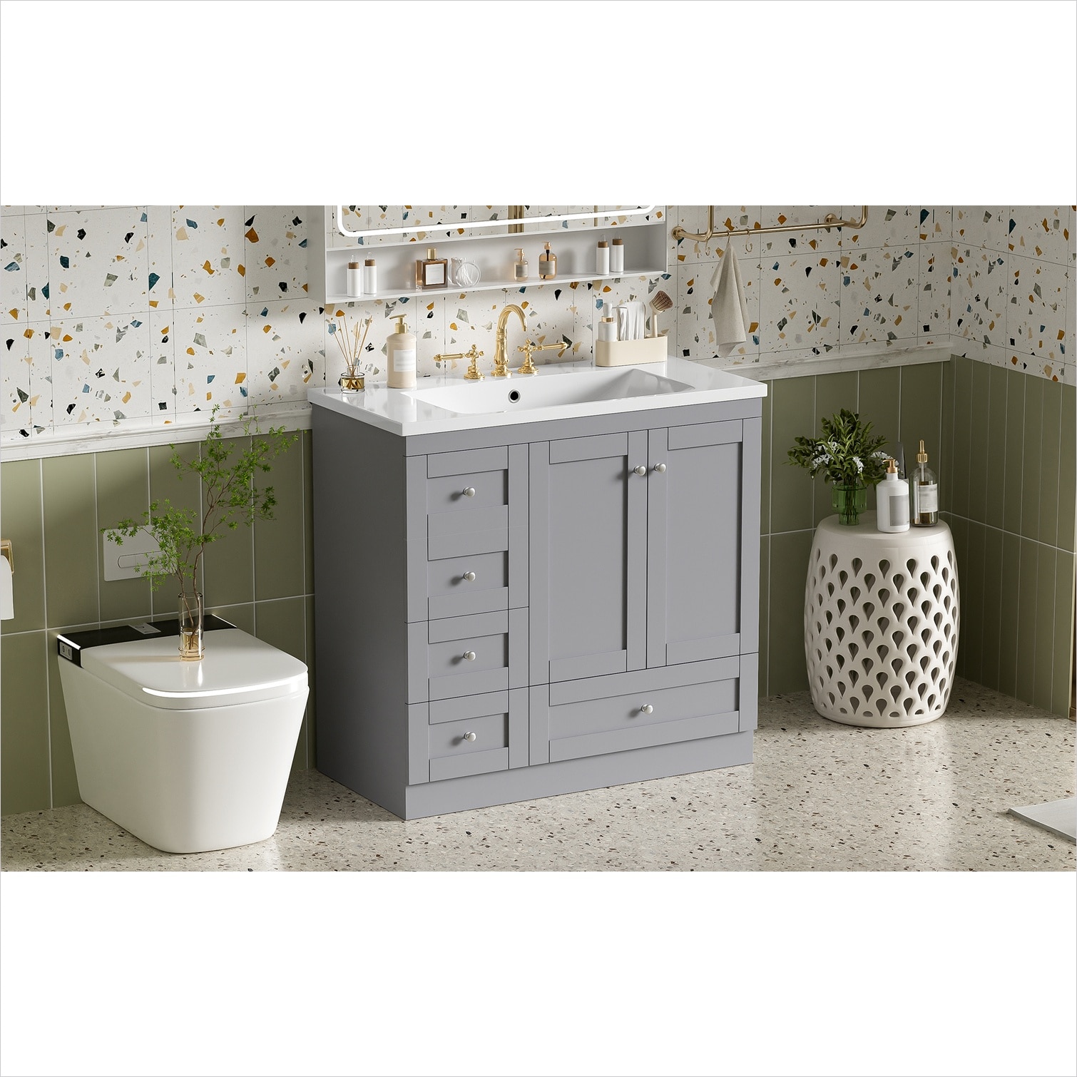 SunJet N6PDXR4ZKW7X Bath-Vanity-Combo - View #5