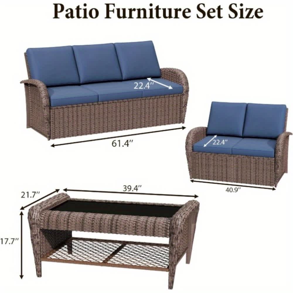 U-HOMY ZM-017BU-OT Patio-Conversation-Sets - View #2