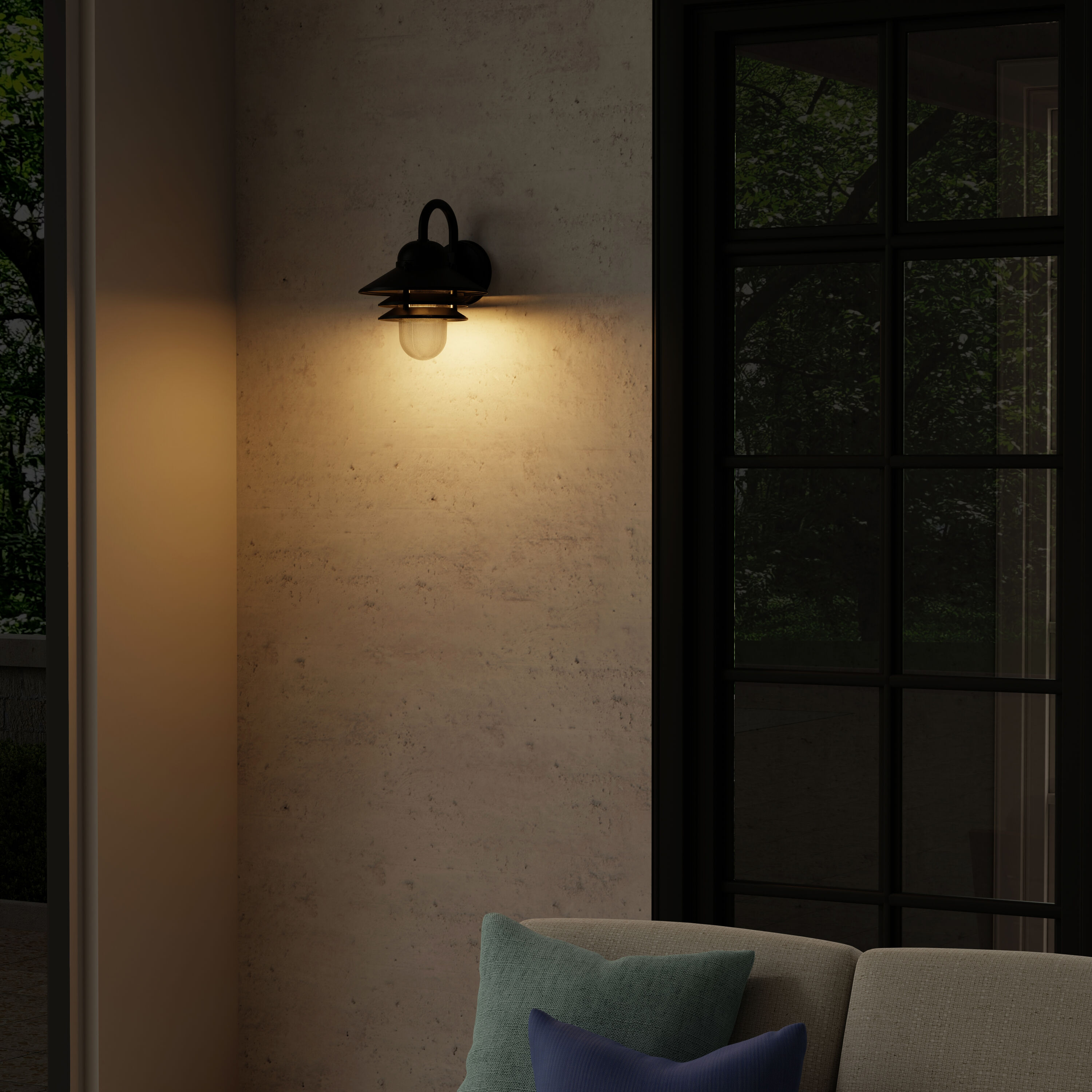 Portfolio WL127BK Outdoor-Wall-Lighting - View #3