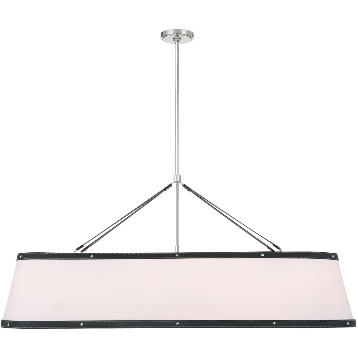 Crystorama  CAL-2407-PN Callahan 6 Light 475 inch Polished Nickel Linear Chandelier Ceiling Light
