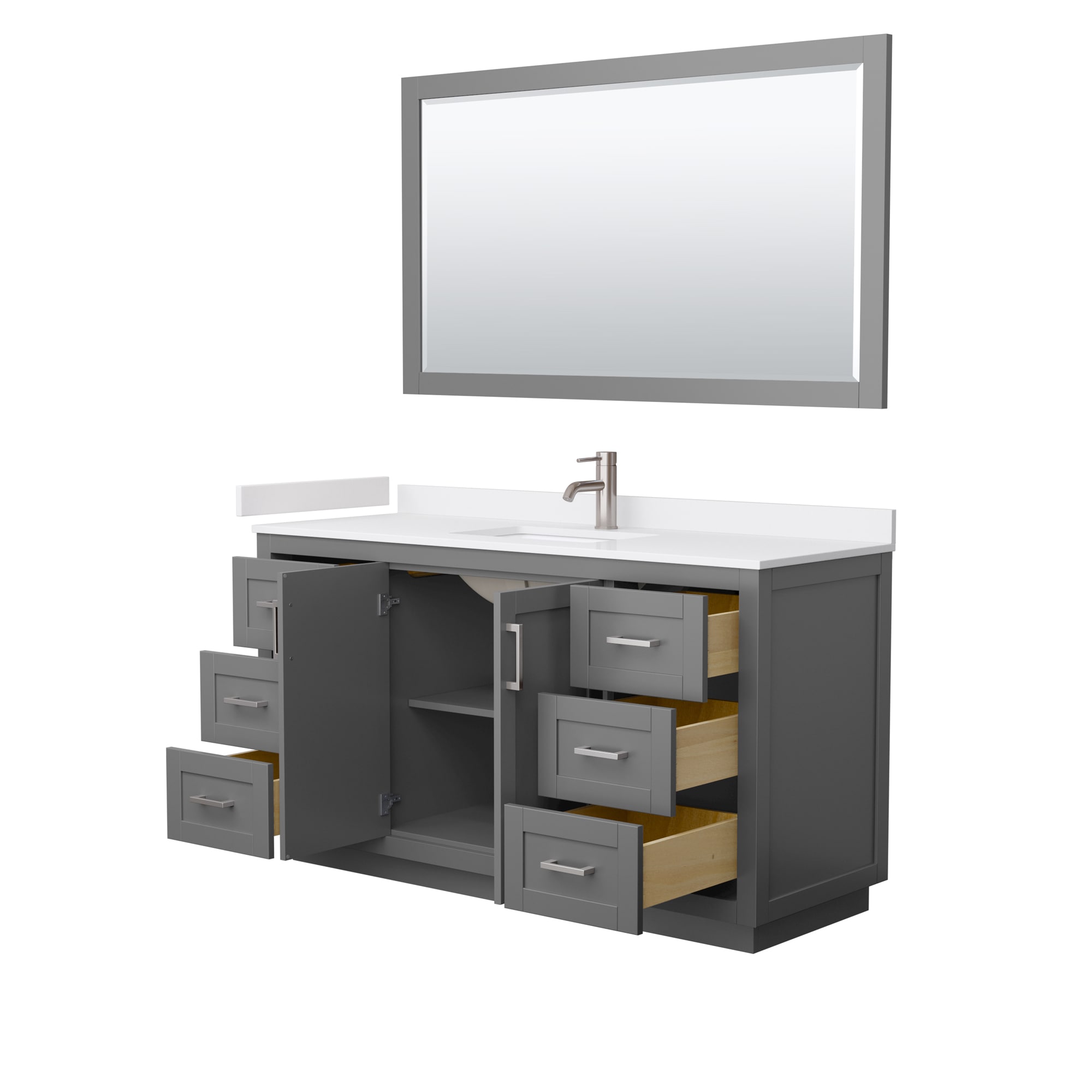 Wyndham Collection WCF292960SKGWCUNSM58 Bath-Vanity-Combo - View #3