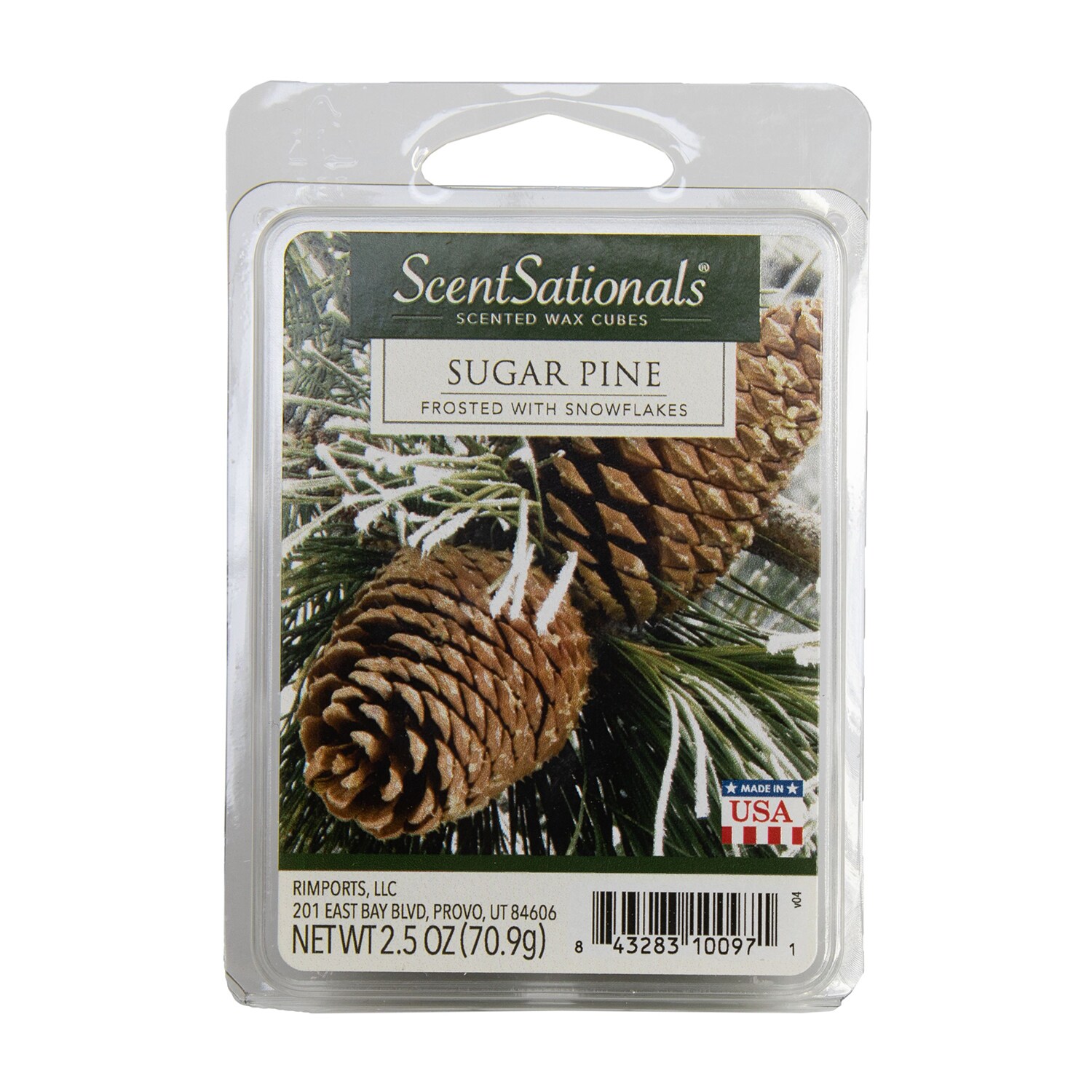 ScentSationals Sugar Pine 2.5 Oz Scented Fragrant Wax Melts- 4 Pack at