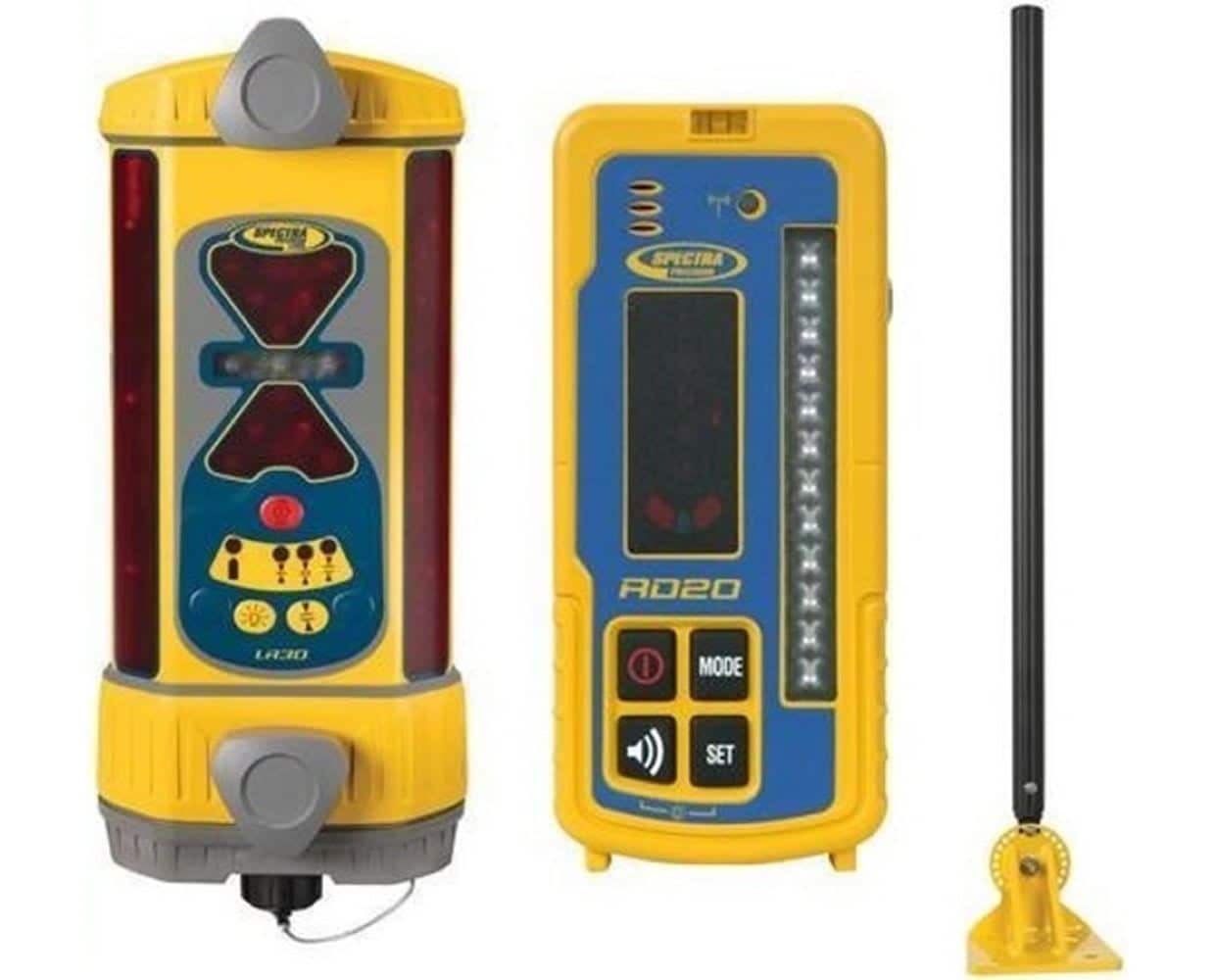 Spectra Precision LR30W-DM  LR30W Wireless Laser Receiver w/ RD20 Remote Display DM-20 Dozer Mount + NiMH Batteries